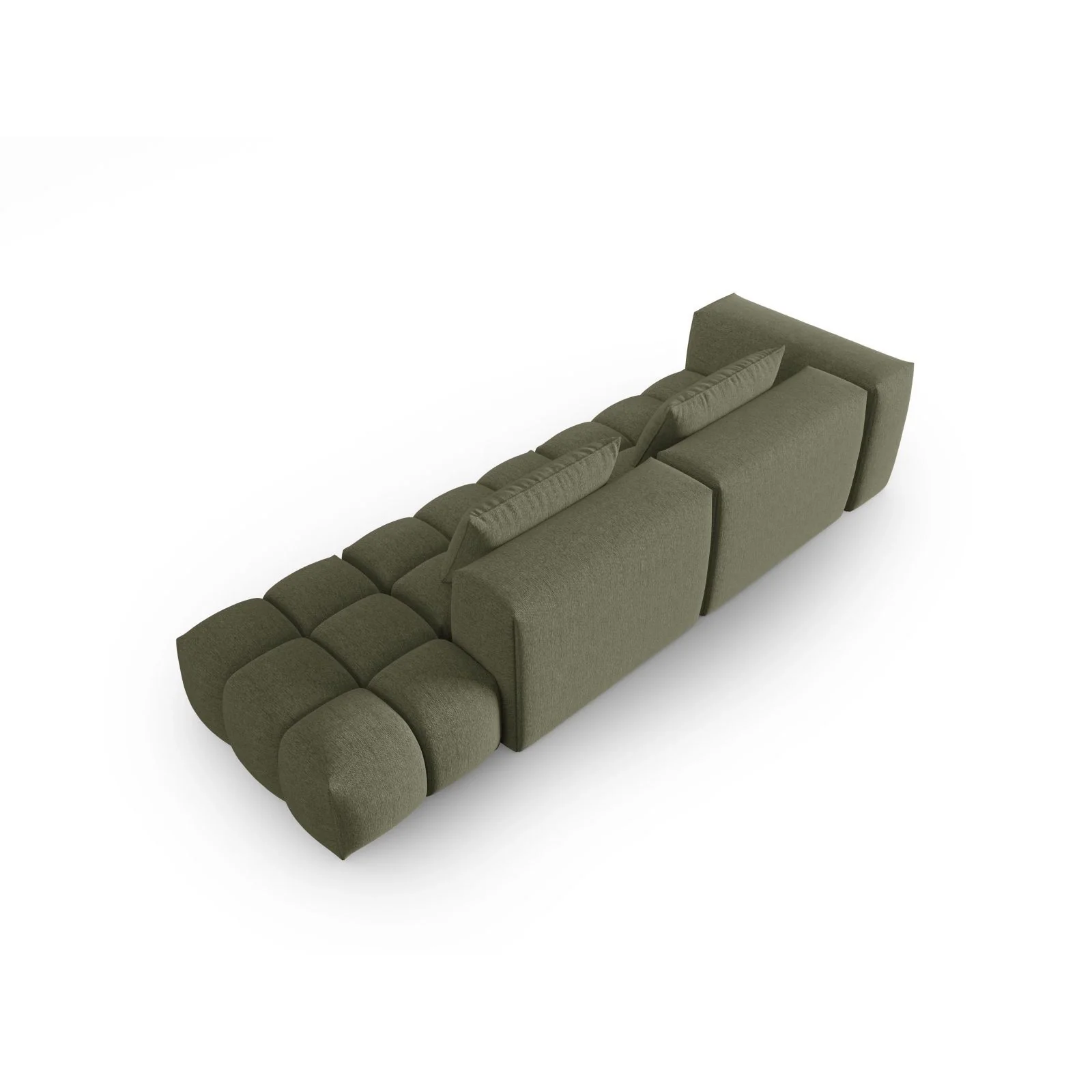 Verona Modulares 4-Sitzer Sofa, Rechte Seite, aus Samt oder Strukturstoff, 265x85 cm - Image 61