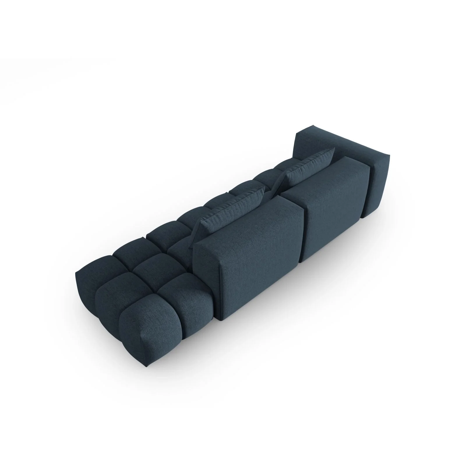 Verona Modulares 4-Sitzer Sofa, Rechte Seite, aus Samt oder Strukturstoff, 265x85 cm - Image 73