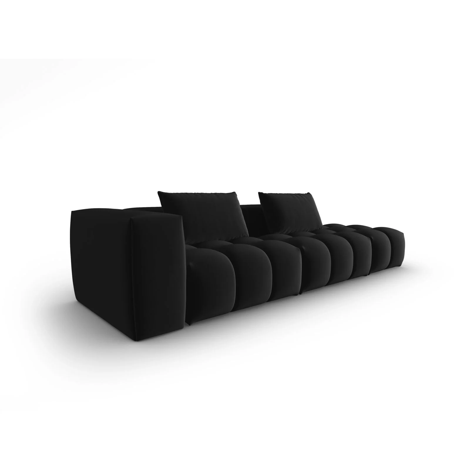 Verona Modulares 4-Sitzer Sofa, Rechte Seite, aus Samt oder Strukturstoff, 265x85 cm - Image 8