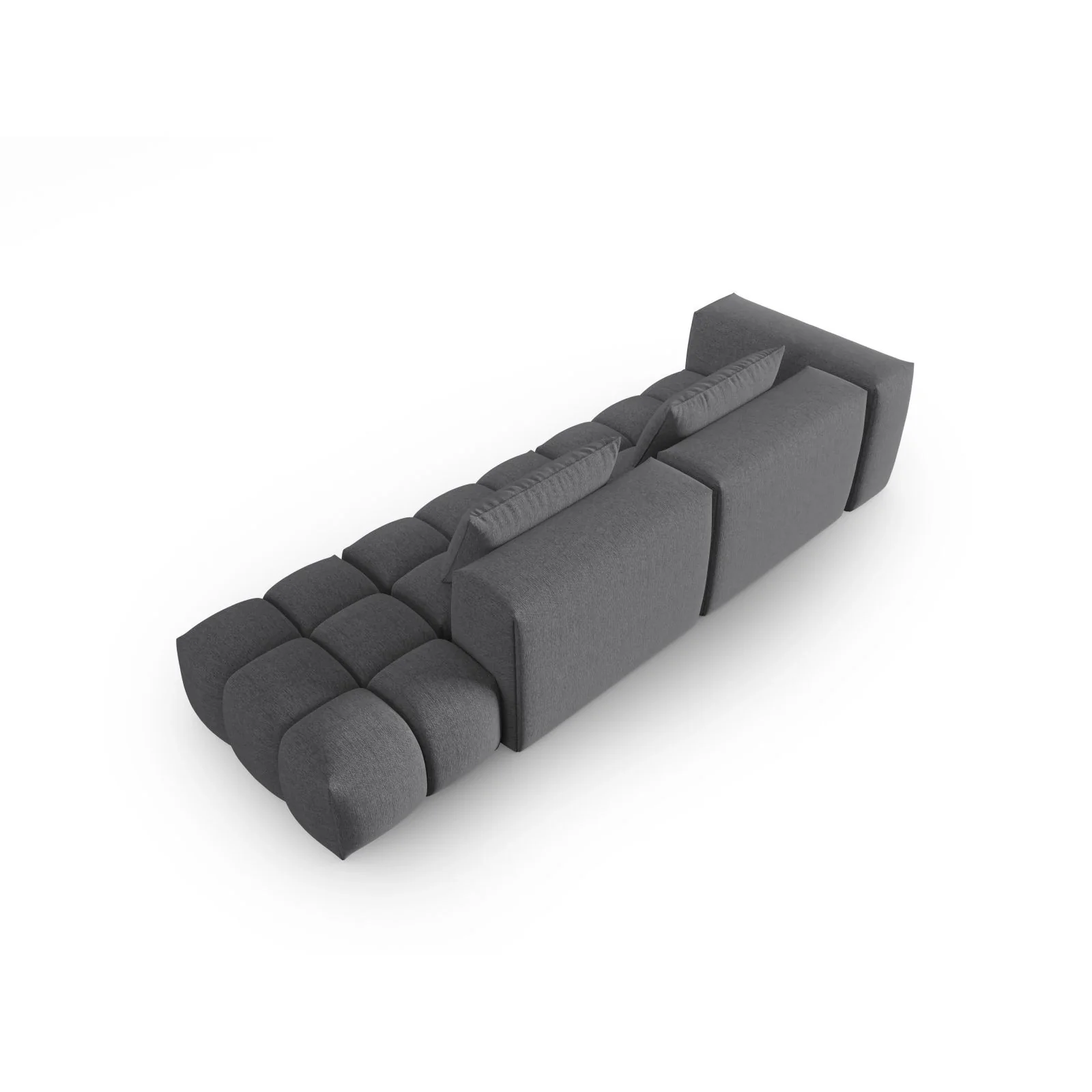 Verona Modulares 4-Sitzer Sofa, Rechte Seite, aus Samt oder Strukturstoff, 265x85 cm - Image 85
