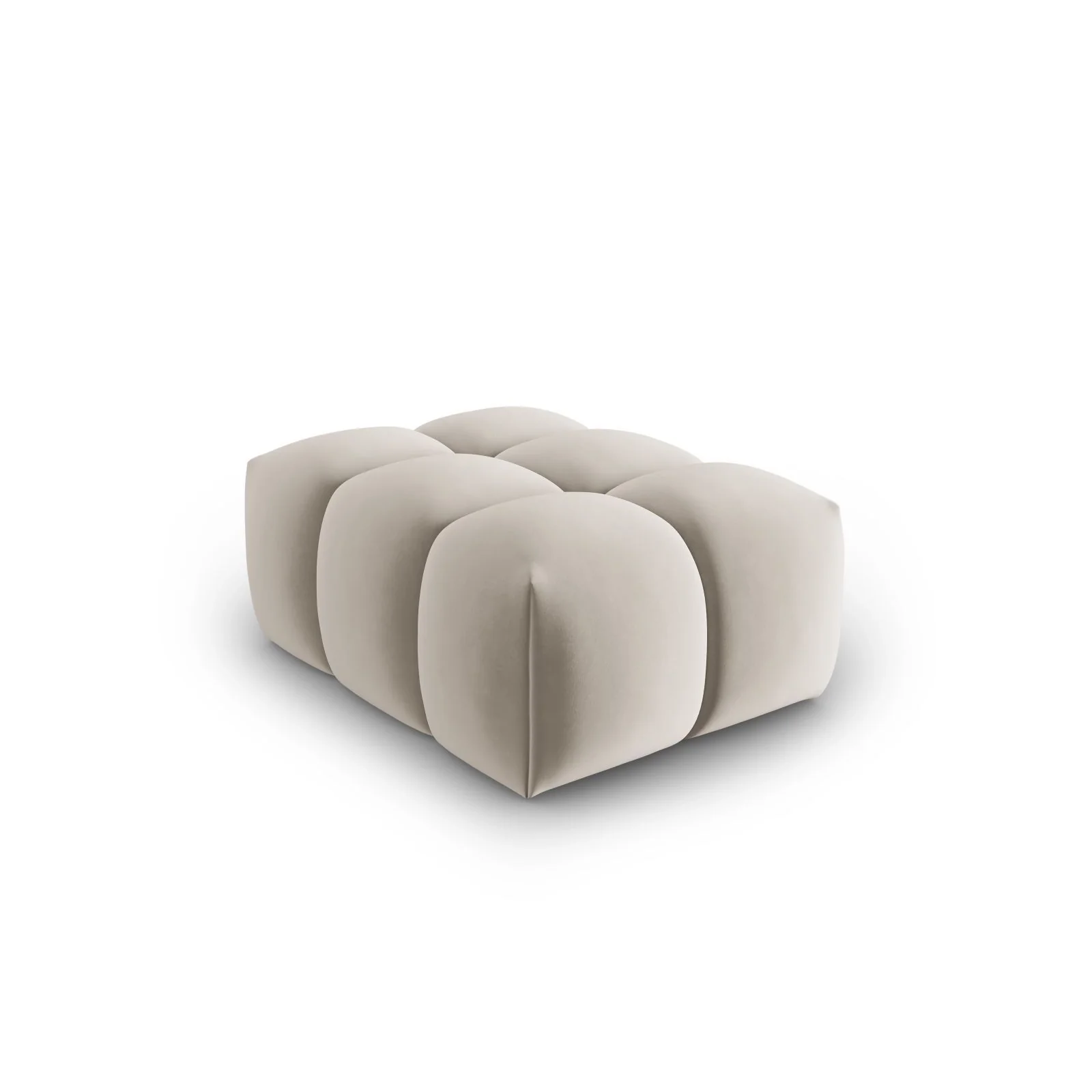 Verona Pouf aus Samt und Strukturstoff, 60x85 cm - Image 3