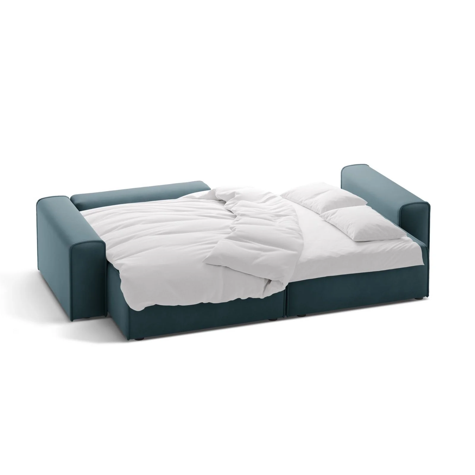 Victor 3-Sitzer Ecksofa, Linke Seite, ausziehbar mit Schlaffunktion und Bettkasten, aus Samt oder Strukturstoff, 246x148 cm - Image 102