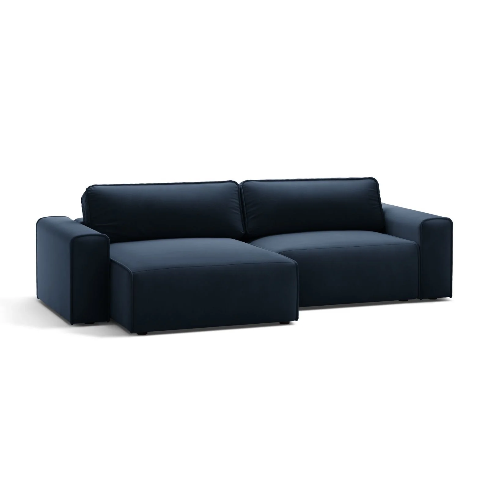 Victor 3-Sitzer Ecksofa, Linke Seite, ausziehbar mit Schlaffunktion und Bettkasten, aus Samt oder Strukturstoff, 246x148 cm - Image 108