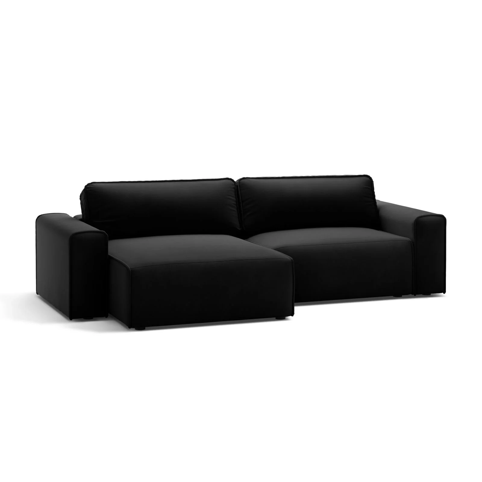 Victor 3-Sitzer Ecksofa, Linke Seite, ausziehbar mit Schlaffunktion und Bettkasten, aus Samt oder Strukturstoff, 246x148 cm - Image 115
