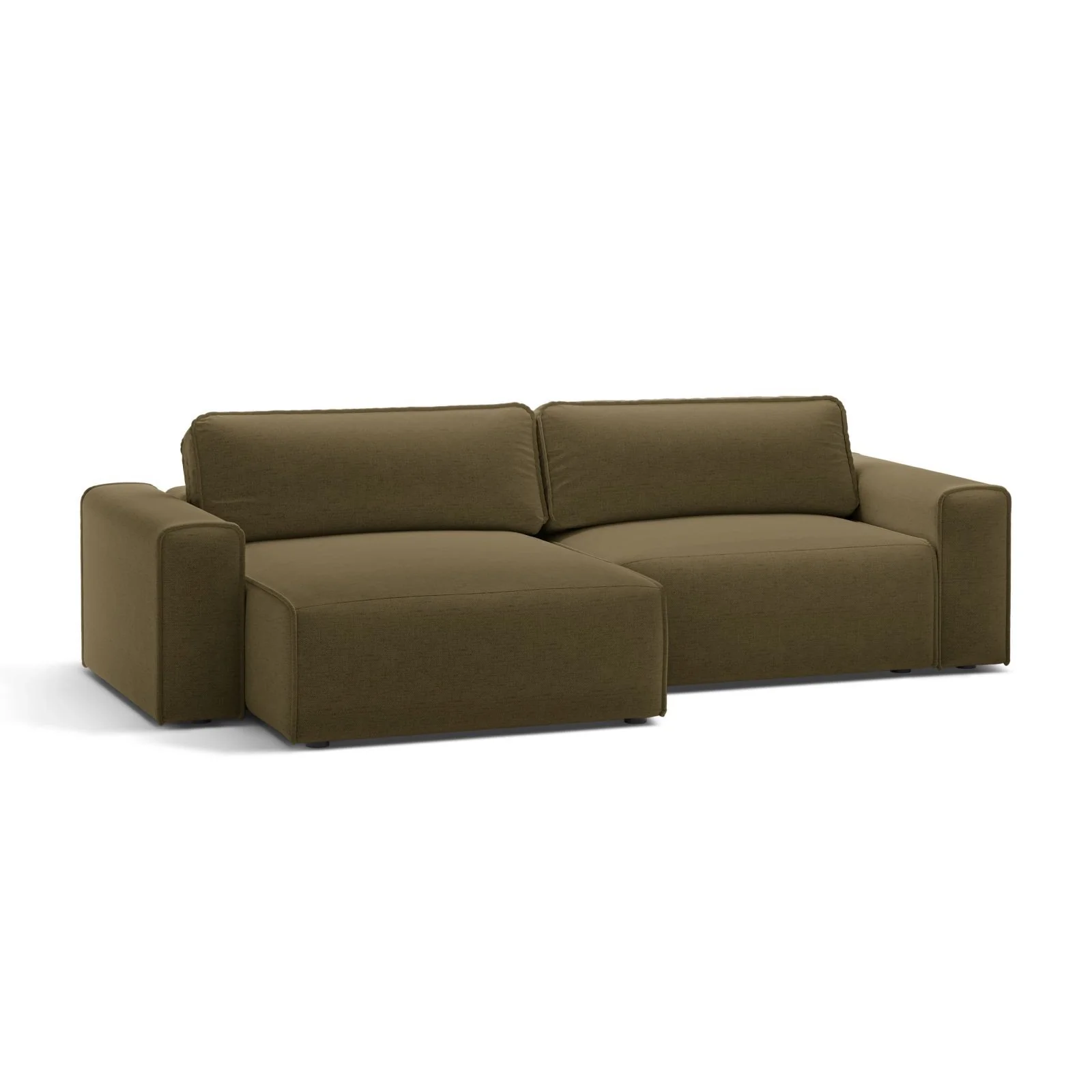 Victor 3-Sitzer Ecksofa, Linke Seite, ausziehbar mit Schlaffunktion und Bettkasten, aus Samt oder Strukturstoff, 246x148 cm - Image 12