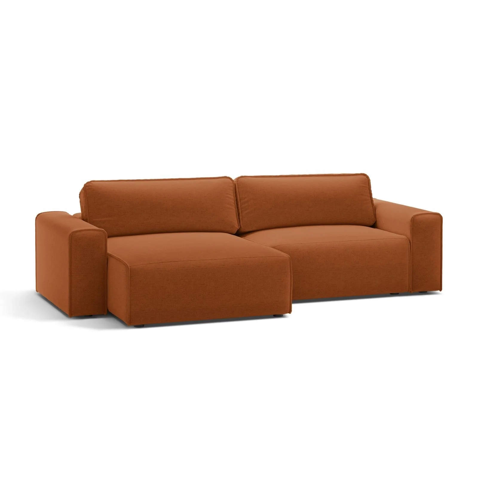 Victor 3-Sitzer Ecksofa, Linke Seite, ausziehbar mit Schlaffunktion und Bettkasten, aus Samt oder Strukturstoff, 246x148 cm - Image 20