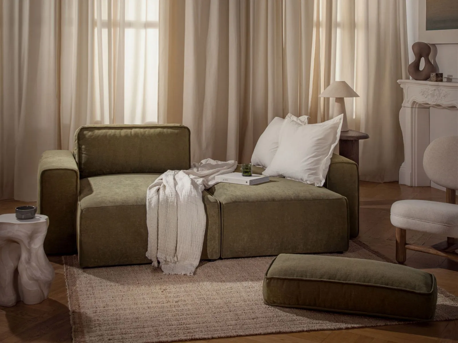 Victor 3-Sitzer Ecksofa, Linke Seite, ausziehbar mit Schlaffunktion und Bettkasten, aus Samt oder Strukturstoff, 246x148 cm - Image 27