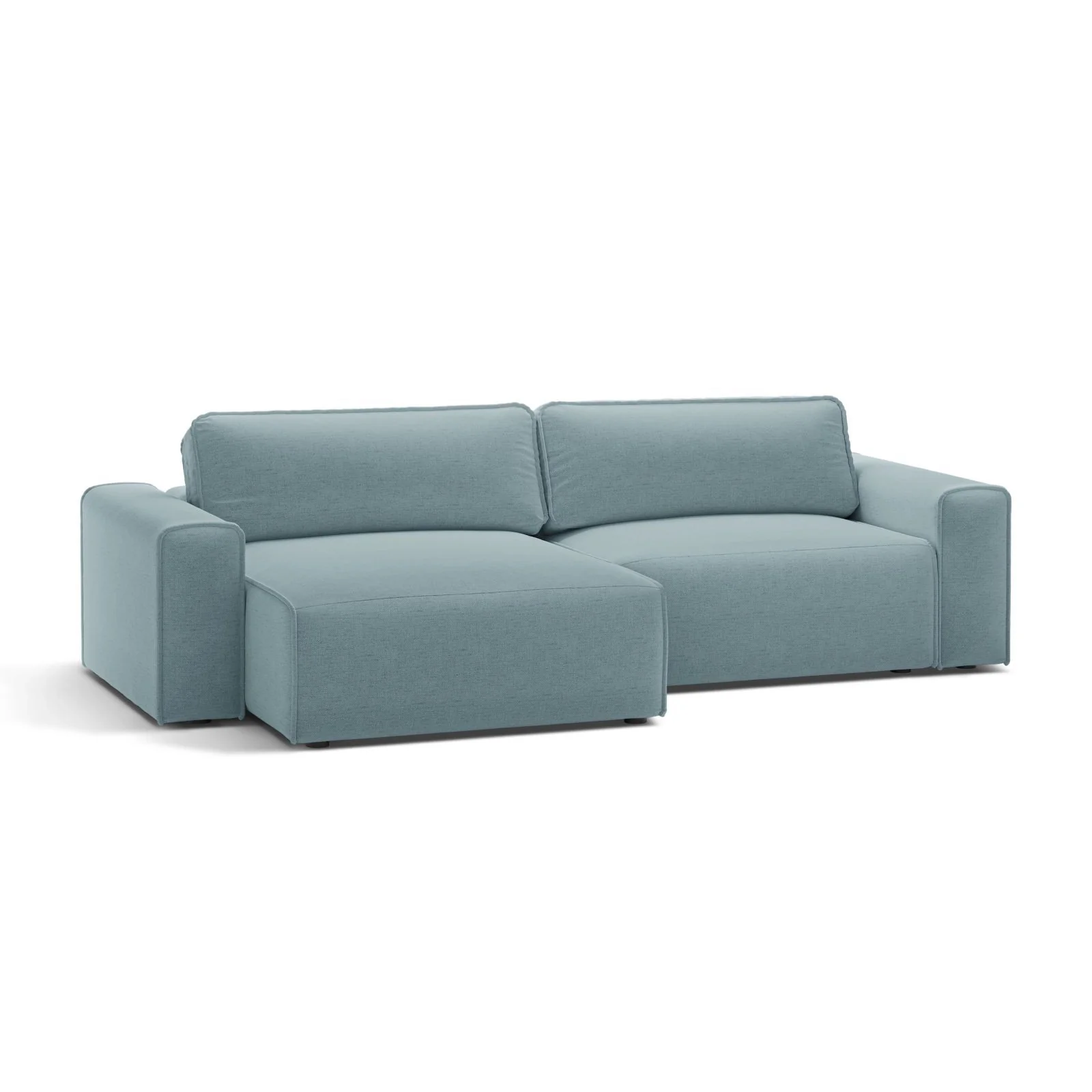 Victor 3-Sitzer Ecksofa, Linke Seite, ausziehbar mit Schlaffunktion und Bettkasten, aus Samt oder Strukturstoff, 246x148 cm - Image 36