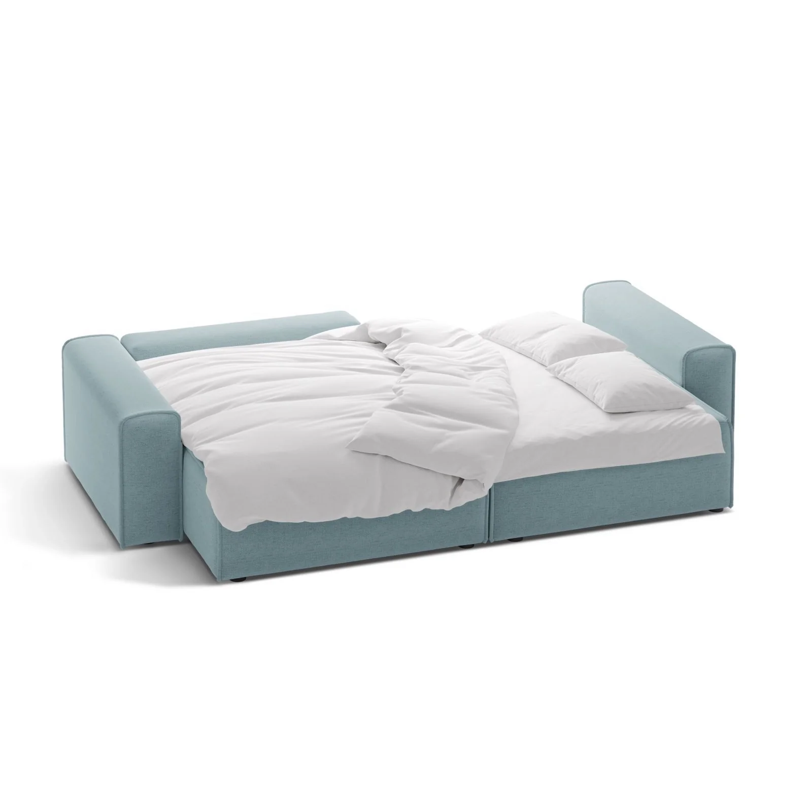 Victor 3-Sitzer Ecksofa, Linke Seite, ausziehbar mit Schlaffunktion und Bettkasten, aus Samt oder Strukturstoff, 246x148 cm - Image 37