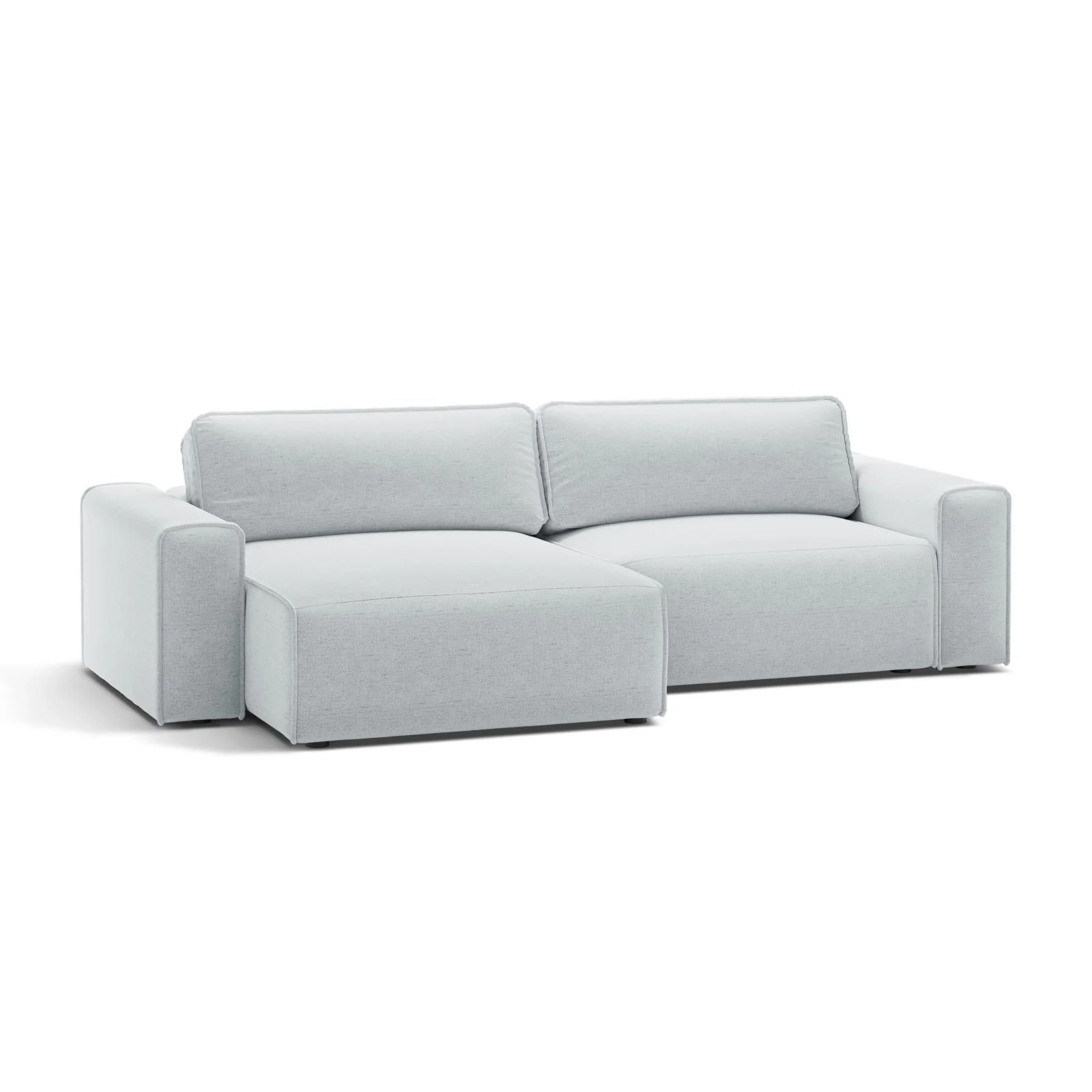 Victor 3-Sitzer Ecksofa, Linke Seite, ausziehbar mit Schlaffunktion und Bettkasten, aus Samt oder Strukturstoff, 246x148 cm - Image 44