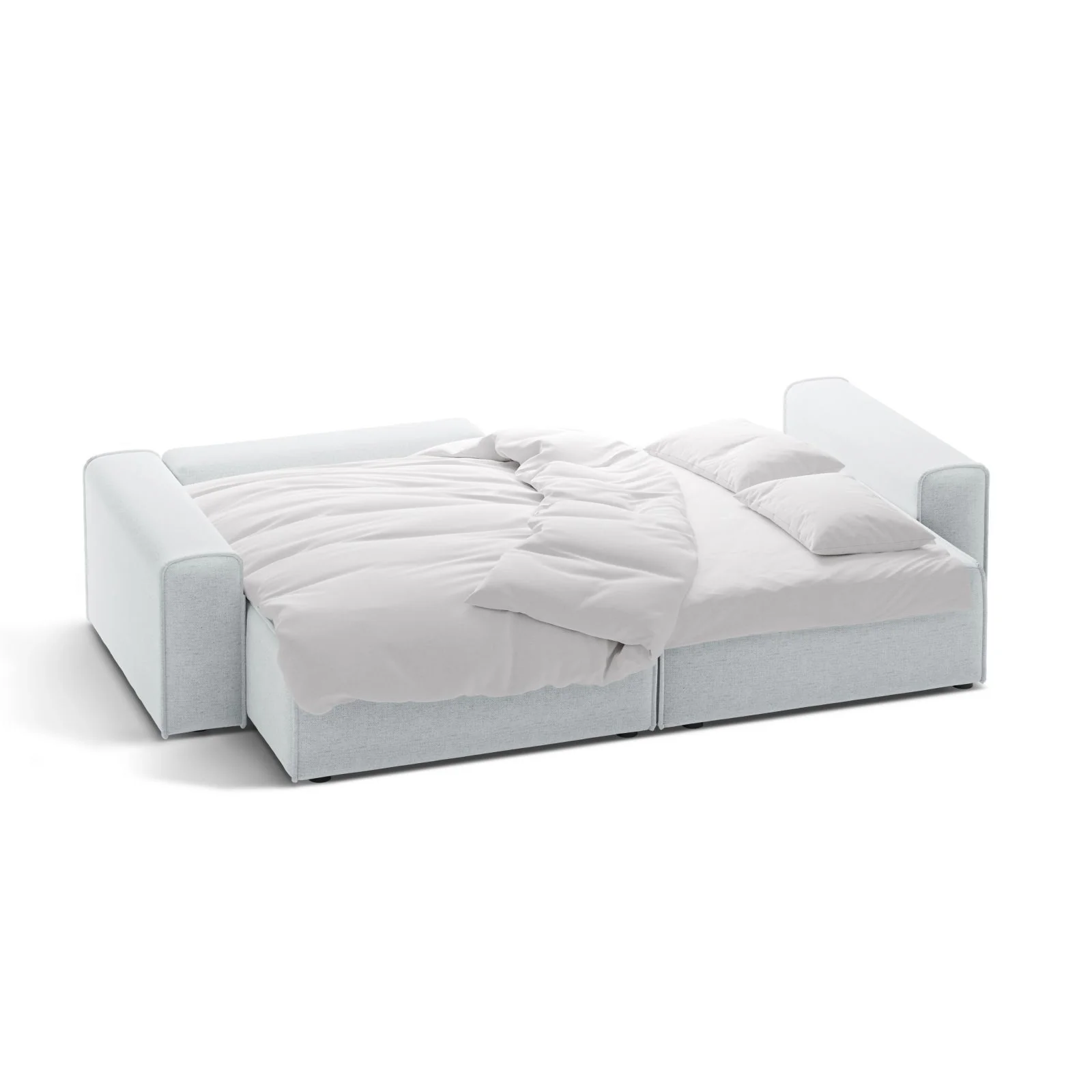 Victor 3-Sitzer Ecksofa, Linke Seite, ausziehbar mit Schlaffunktion und Bettkasten, aus Samt oder Strukturstoff, 246x148 cm - Image 45