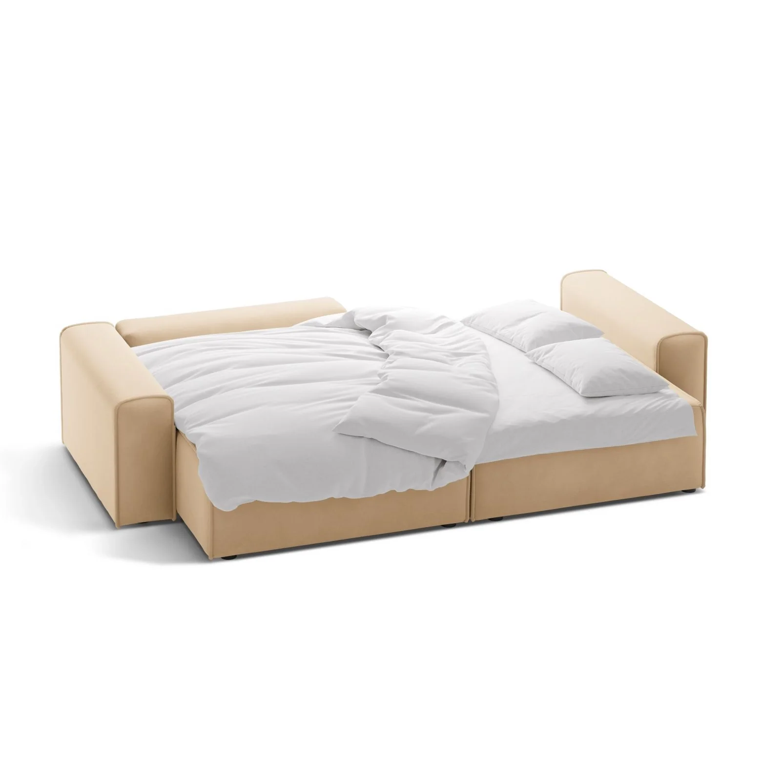 Victor 3-Sitzer Ecksofa, Linke Seite, ausziehbar mit Schlaffunktion und Bettkasten, aus Samt oder Strukturstoff, 246x148 cm - Image 67