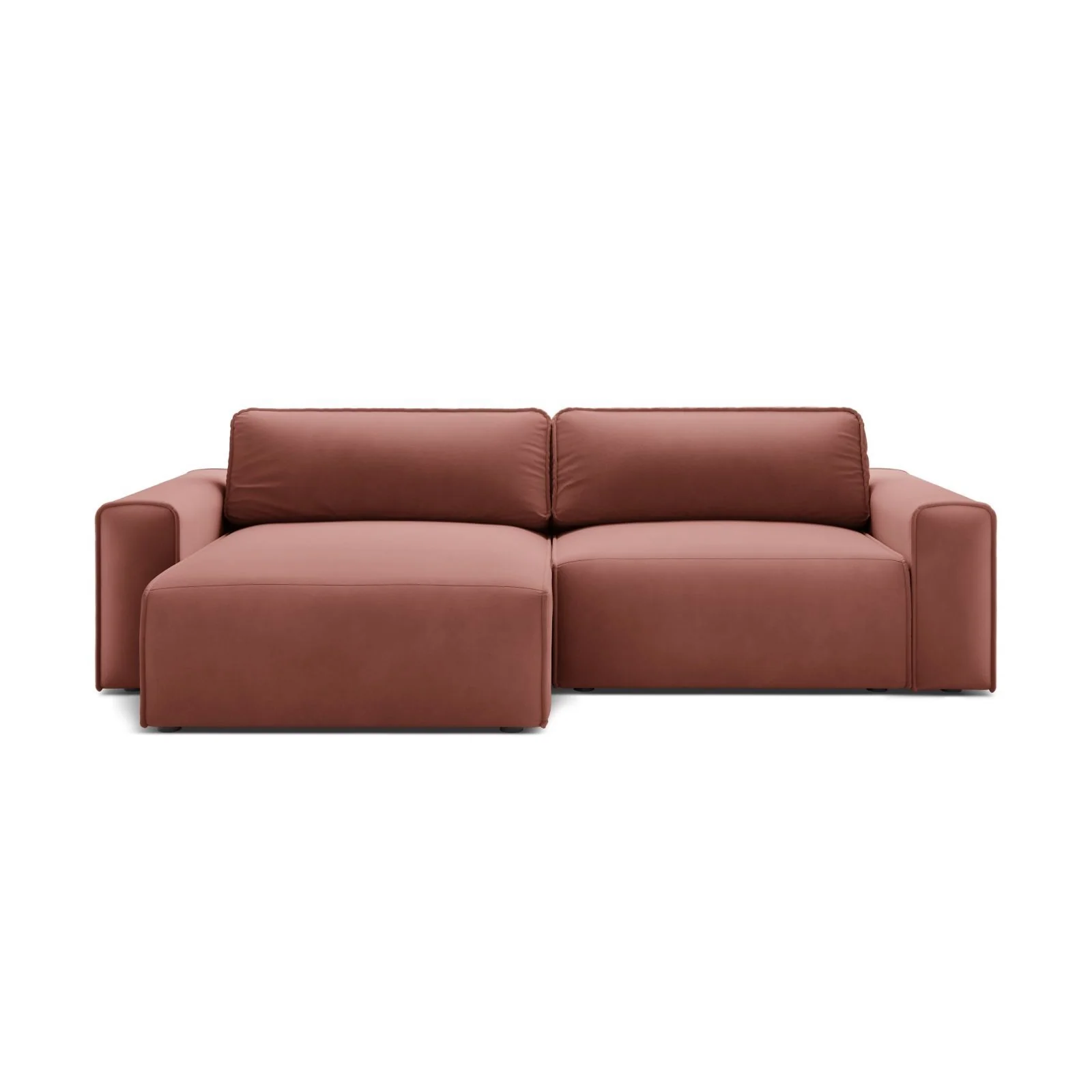 Victor 3-Sitzer Ecksofa, Linke Seite, ausziehbar mit Schlaffunktion und Bettkasten, aus Samt oder Strukturstoff, 246x148 cm - Image 77