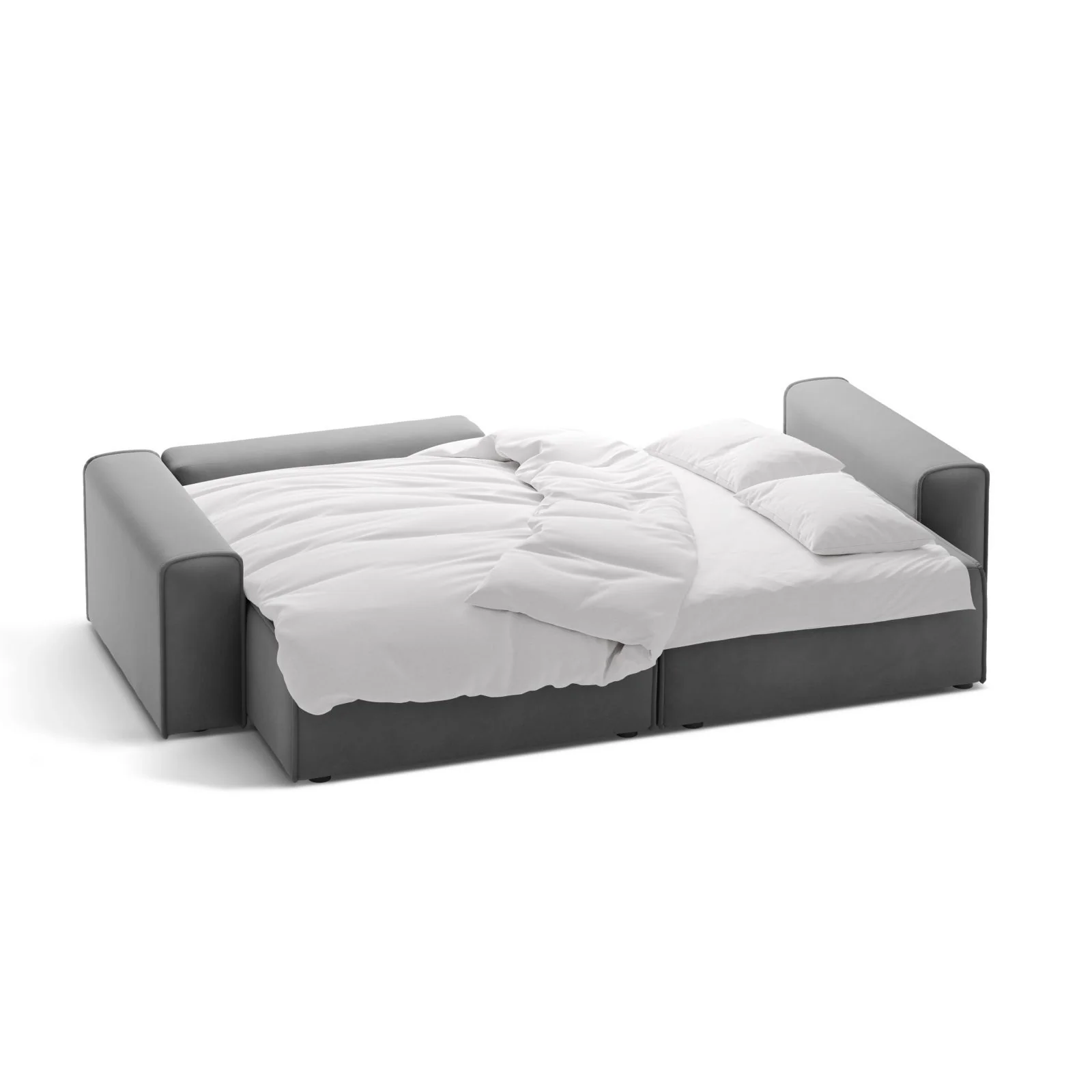 Victor 3-Sitzer Ecksofa, Linke Seite, ausziehbar mit Schlaffunktion und Bettkasten, aus Samt oder Strukturstoff, 246x148 cm - Image 95