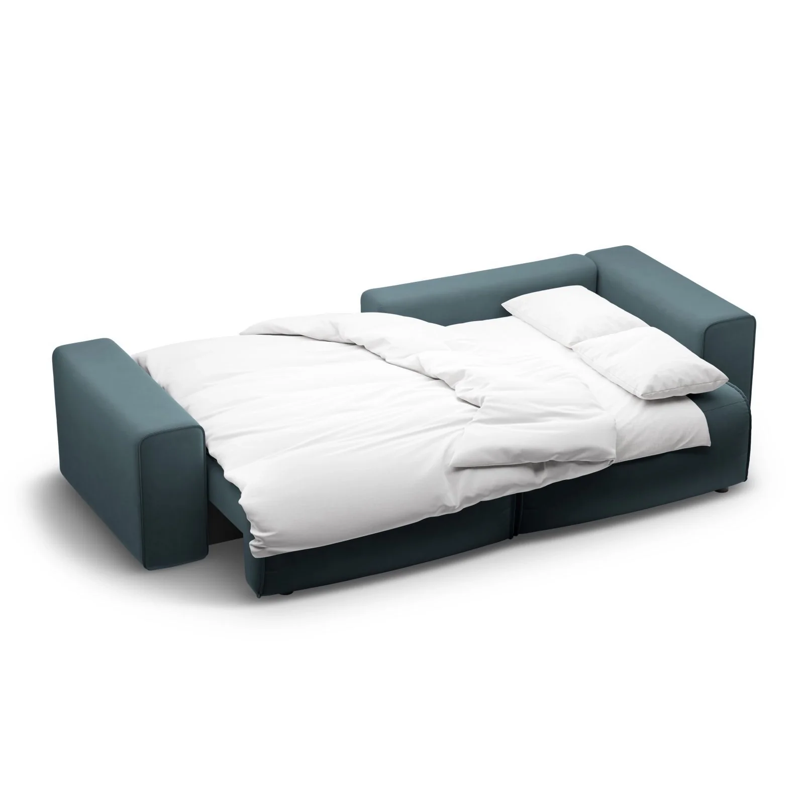 Victor 3-Sitzer Ecksofa, Rechte Seite, ausziehbar mit Schlaffunktion und Bettkasten, aus Samt oder Strukturstoff, 246x148 cm - Image 104