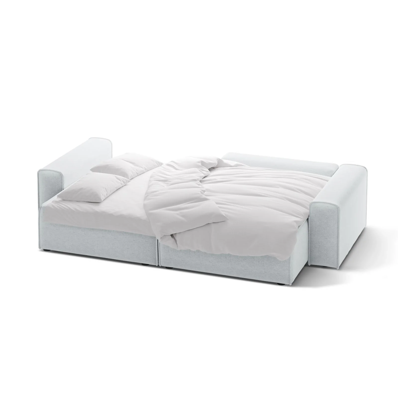 Victor 3-Sitzer Ecksofa, Rechte Seite, ausziehbar mit Schlaffunktion und Bettkasten, aus Samt oder Strukturstoff, 246x148 cm - Image 45
