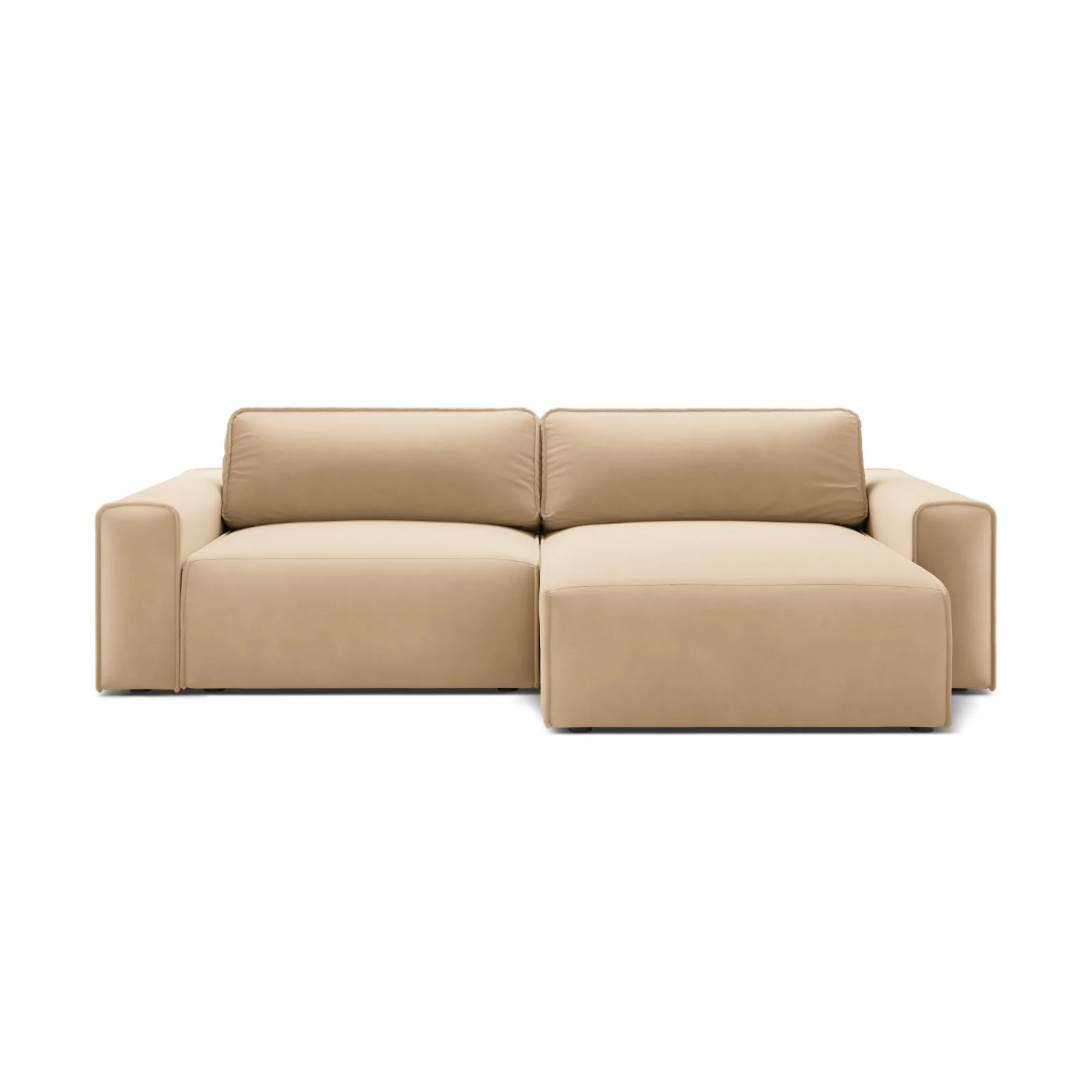 Victor 3-Sitzer Ecksofa, Rechte Seite, ausziehbar mit Schlaffunktion und Bettkasten, aus Samt oder Strukturstoff, 246x148 cm - Image 64