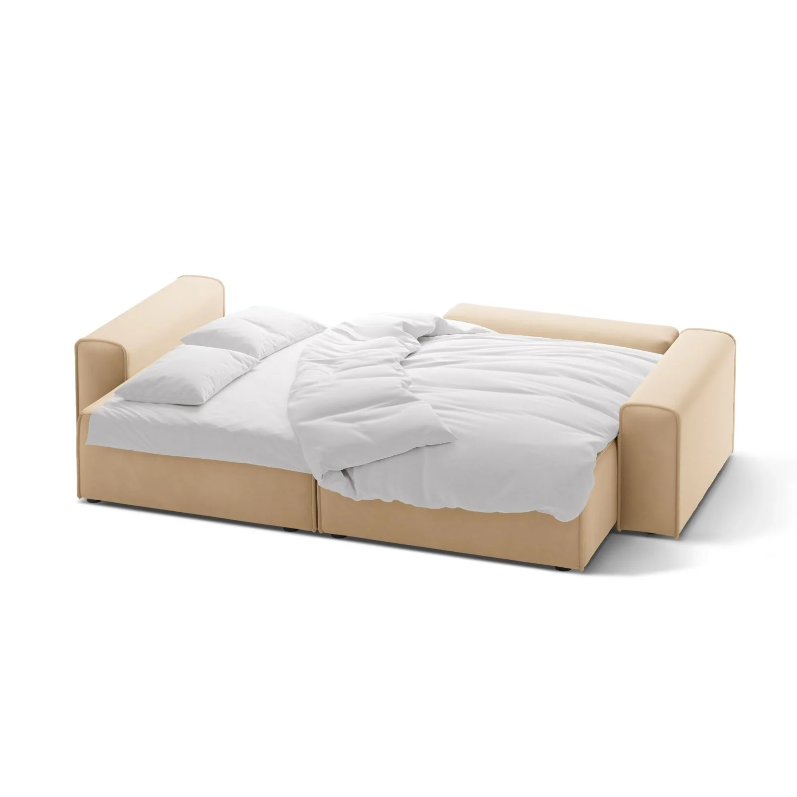 Victor 3-Sitzer Ecksofa, Rechte Seite, ausziehbar mit Schlaffunktion und Bettkasten, aus Samt oder Strukturstoff, 246x148 cm - Image 68