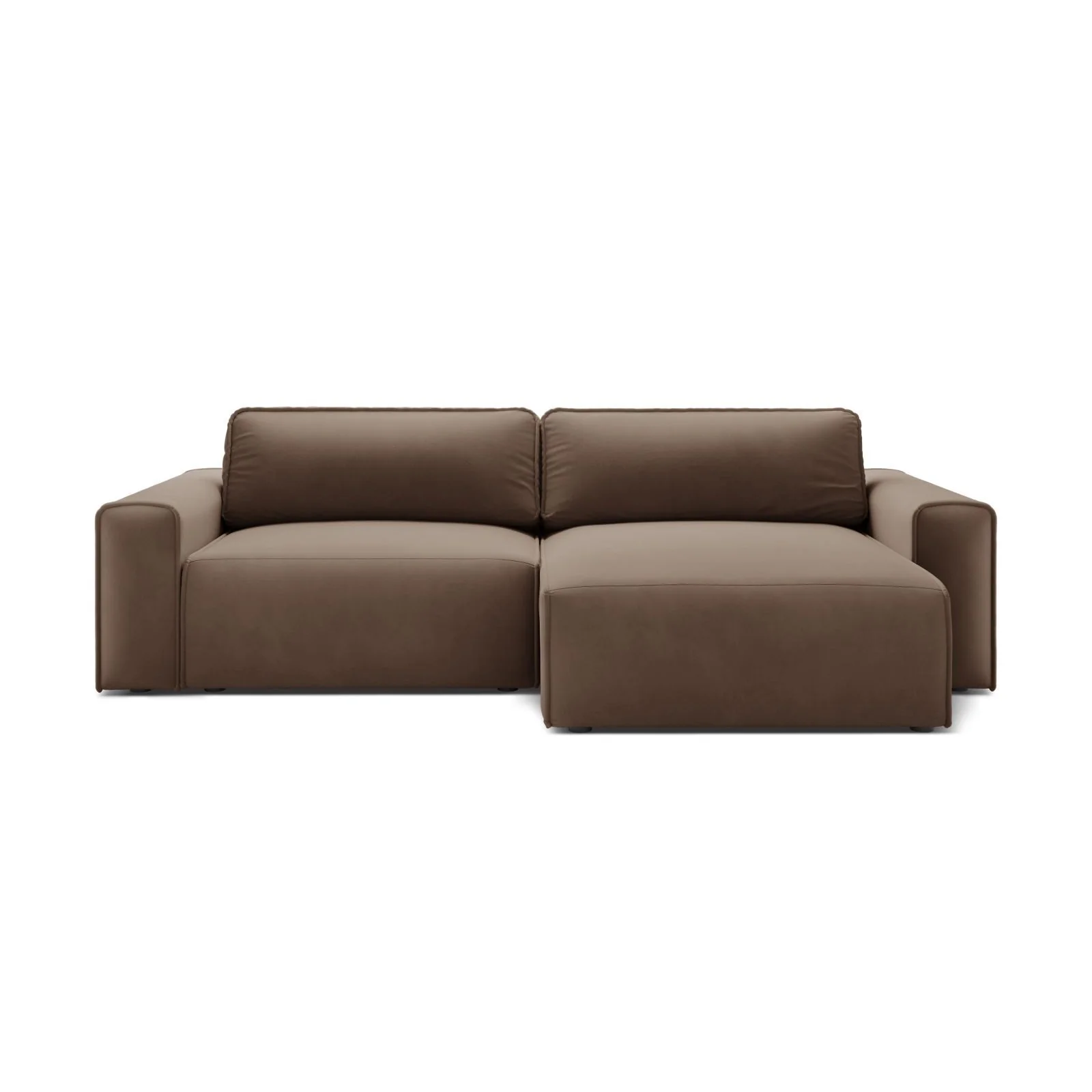 Victor 3-Sitzer Ecksofa, Rechte Seite, ausziehbar mit Schlaffunktion und Bettkasten, aus Samt oder Strukturstoff, 246x148 cm - Image 71