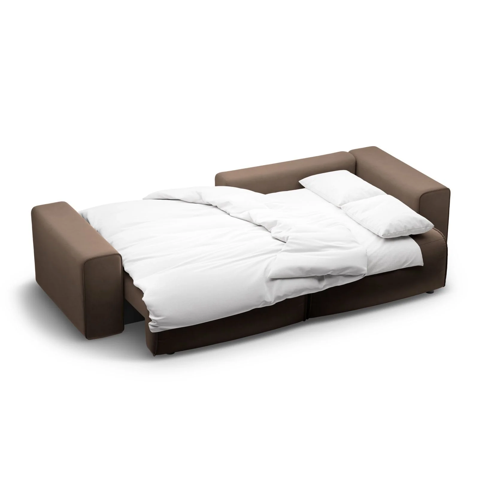 Victor 3-Sitzer Ecksofa, Rechte Seite, ausziehbar mit Schlaffunktion und Bettkasten, aus Samt oder Strukturstoff, 246x148 cm - Image 76