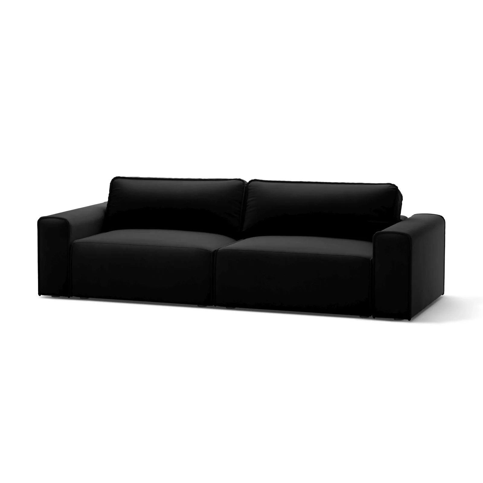 Victor 3-Sitzer Sofa, ausklappbar, mit Schlaffunktion und Bettkasten, aus Samt oder Strukturstoff, 246x100 cm - Image 117