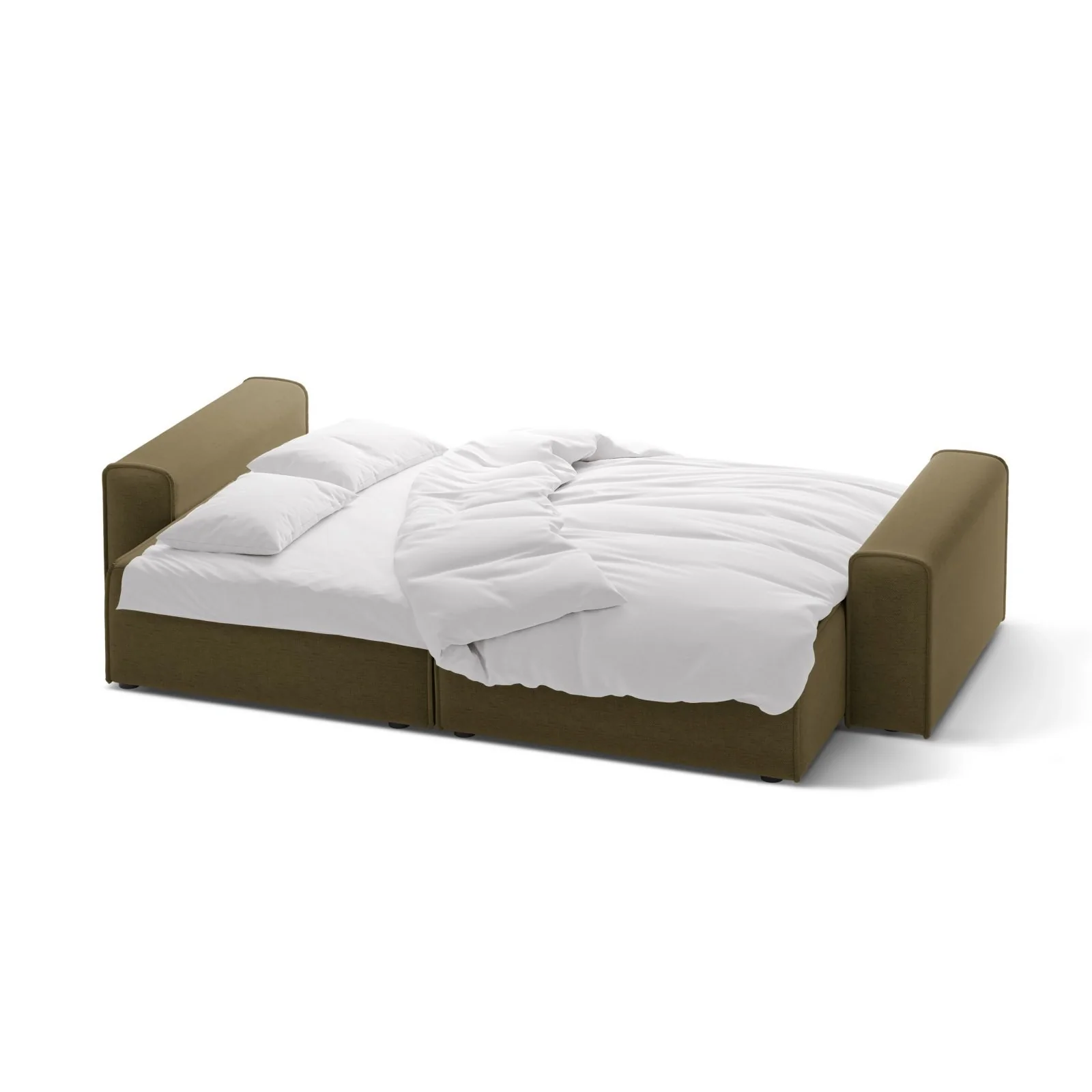 Victor 3-Sitzer Sofa, ausklappbar, mit Schlaffunktion und Bettkasten, aus Samt oder Strukturstoff, 246x100 cm - Image 13