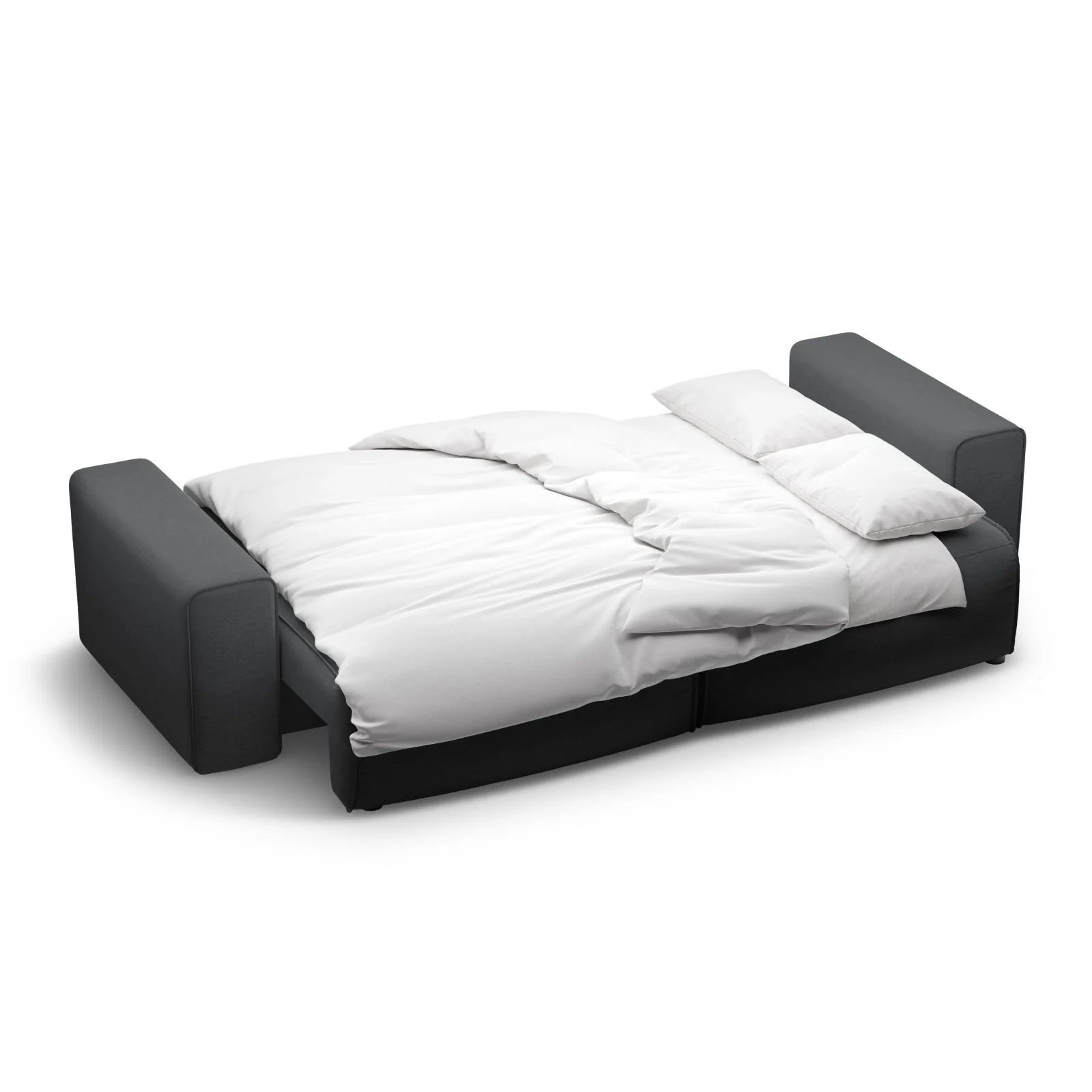 Victor 3-Sitzer Sofa, ausklappbar, mit Schlaffunktion und Bettkasten, aus Samt oder Strukturstoff, 246x100 cm - Image 54