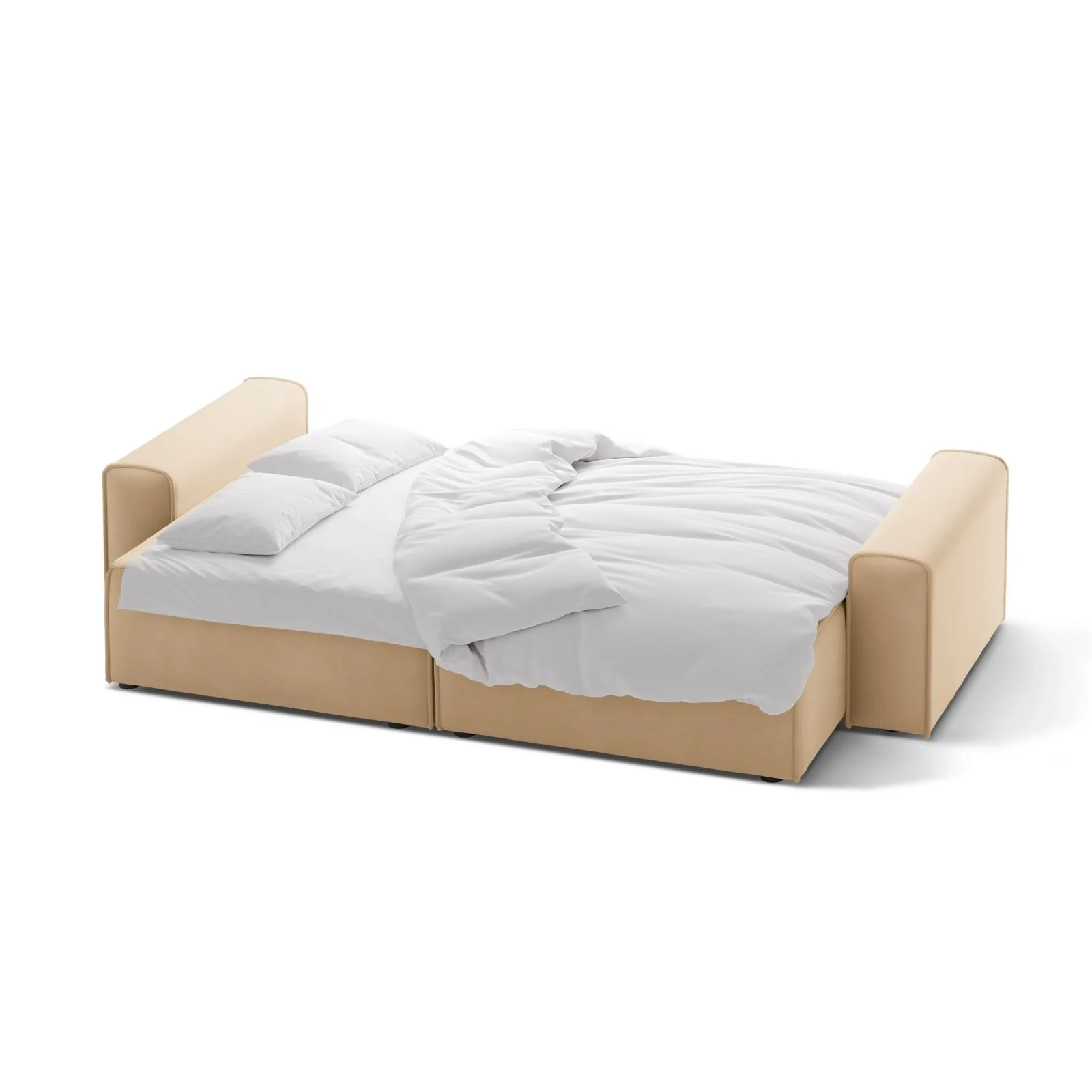 Victor 3-Sitzer Sofa, ausklappbar, mit Schlaffunktion und Bettkasten, aus Samt oder Strukturstoff, 246x100 cm - Image 69