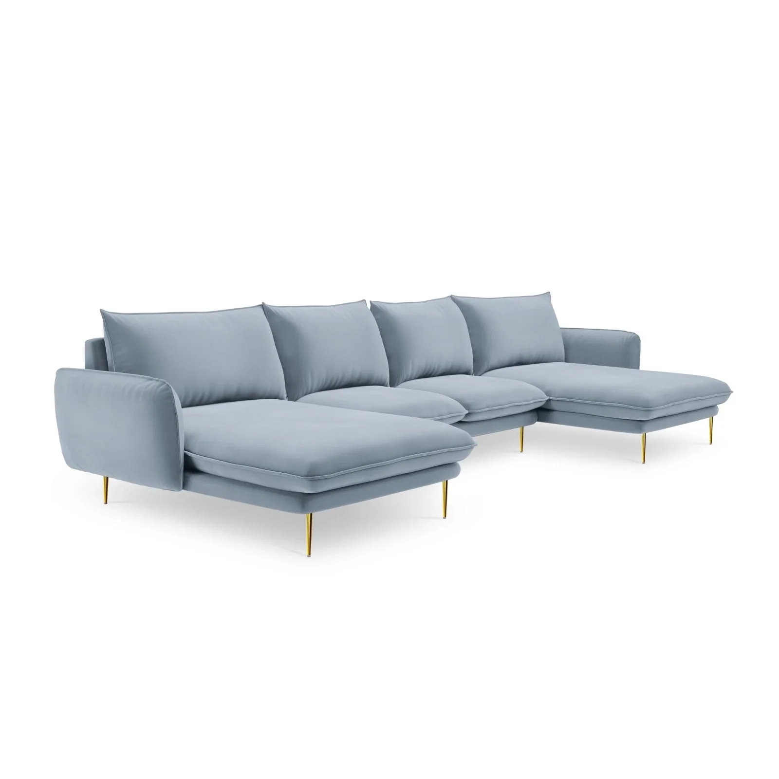 Vienna 6-Sitzer Panorama Sofa aus Samt oder Strukturstoff, 350x170x95 cm - Image 10