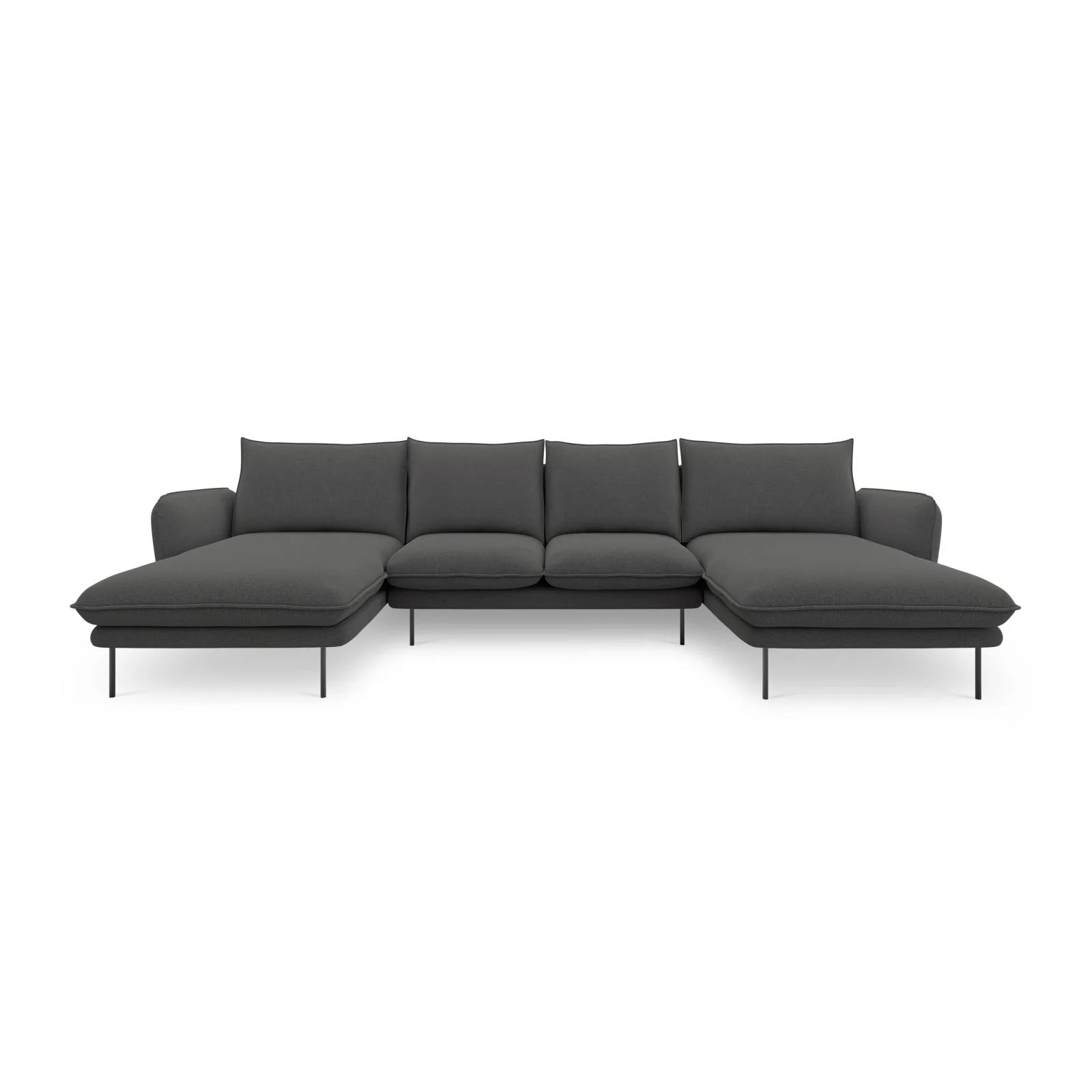 Vienna 6-Sitzer Panorama Sofa aus Samt oder Strukturstoff, 350x170x95 cm - Image 149