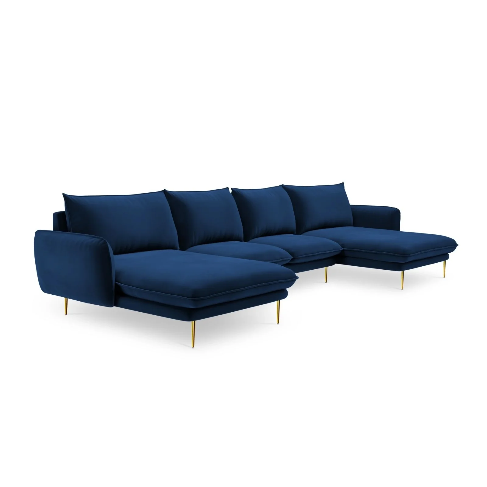 Vienna 6-Sitzer Panorama Sofa aus Samt oder Strukturstoff, 350x170x95 cm - Image 16