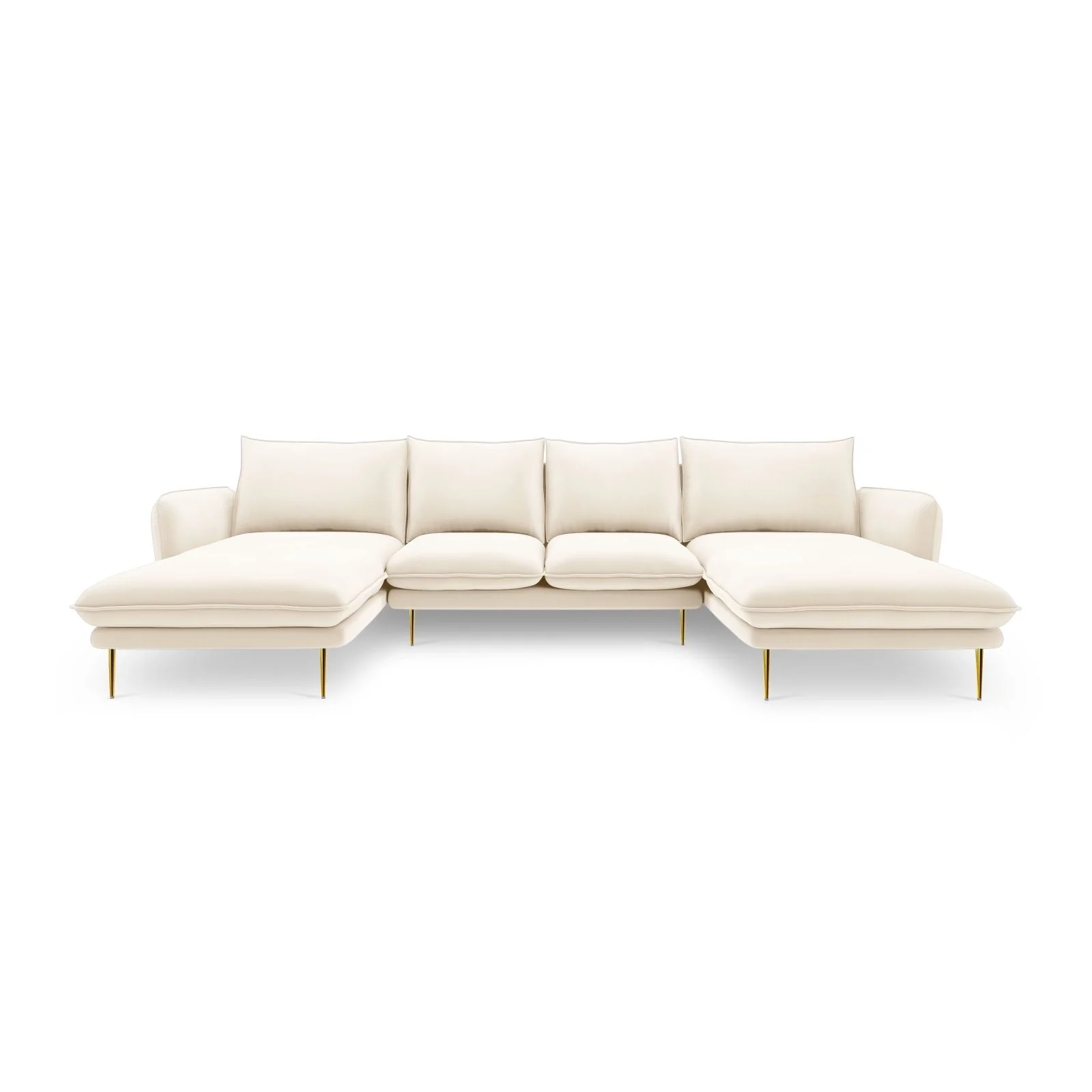 Vienna 6-Sitzer Panorama Sofa aus Samt oder Strukturstoff, 350x170x95 cm - Image 3