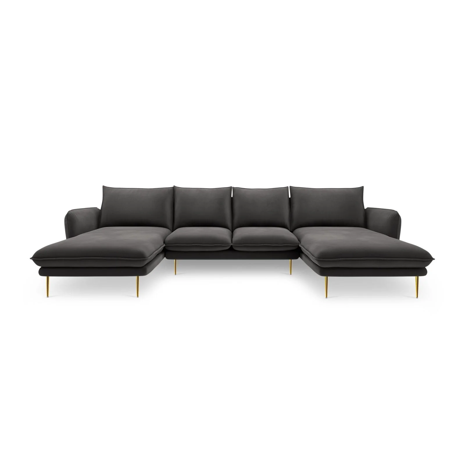 Vienna 6-Sitzer Panorama Sofa aus Samt oder Strukturstoff, 350x170x95 cm - Image 39