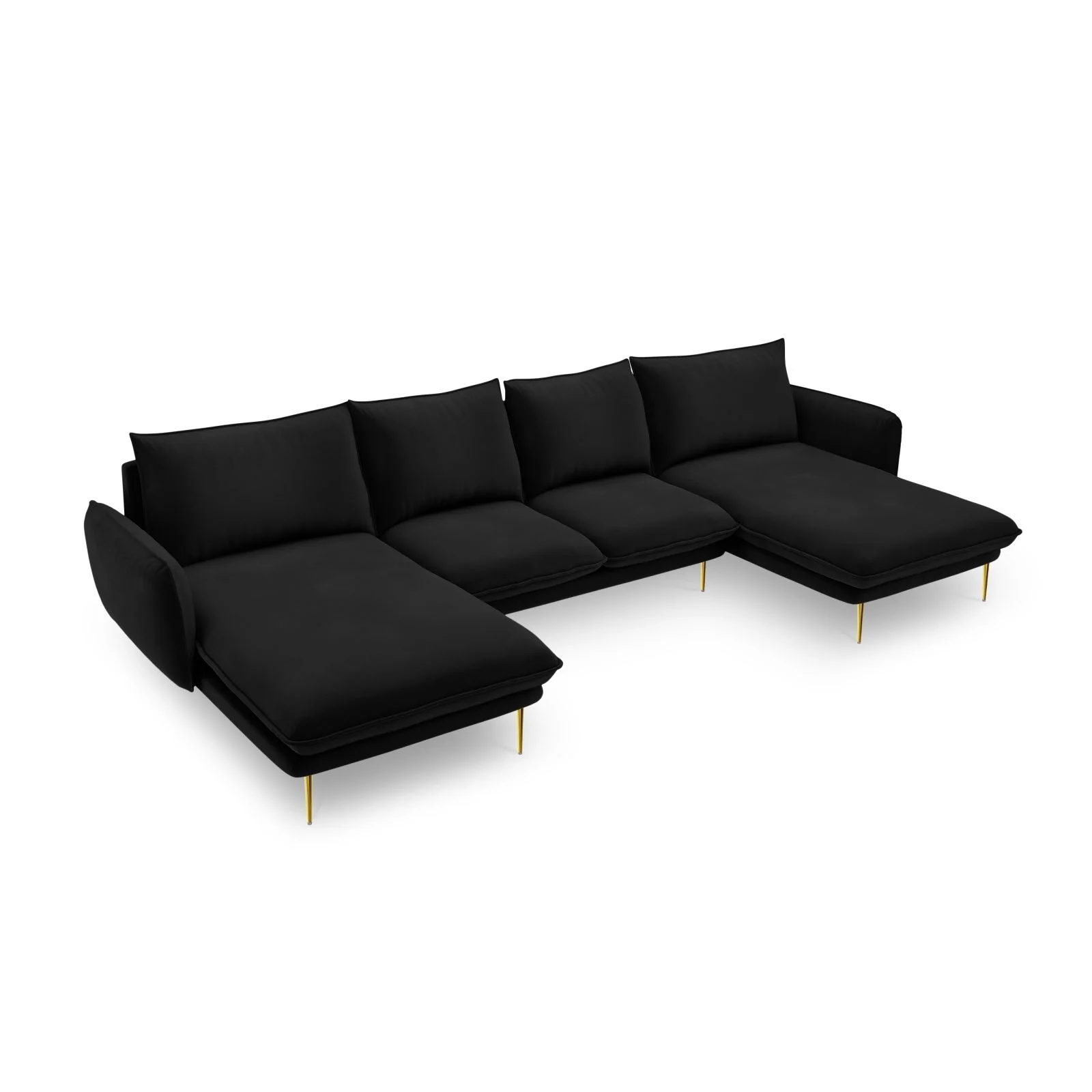 Vienna 6-Sitzer Panorama Sofa aus Samt oder Strukturstoff, 350x170x95 cm - Image 43