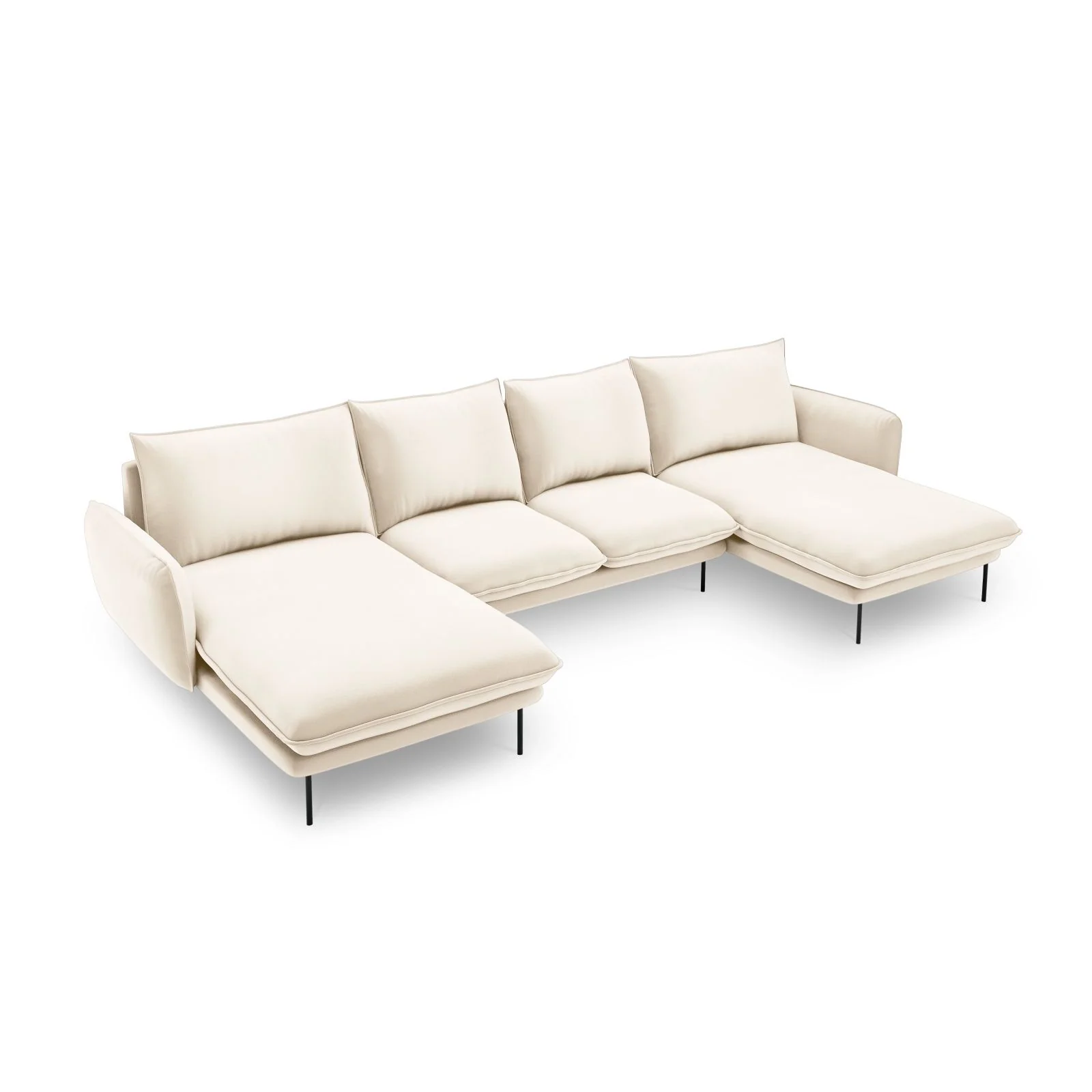 Vienna 6-Sitzer Panorama Sofa aus Samt oder Strukturstoff, 350x170x95 cm - Image 49