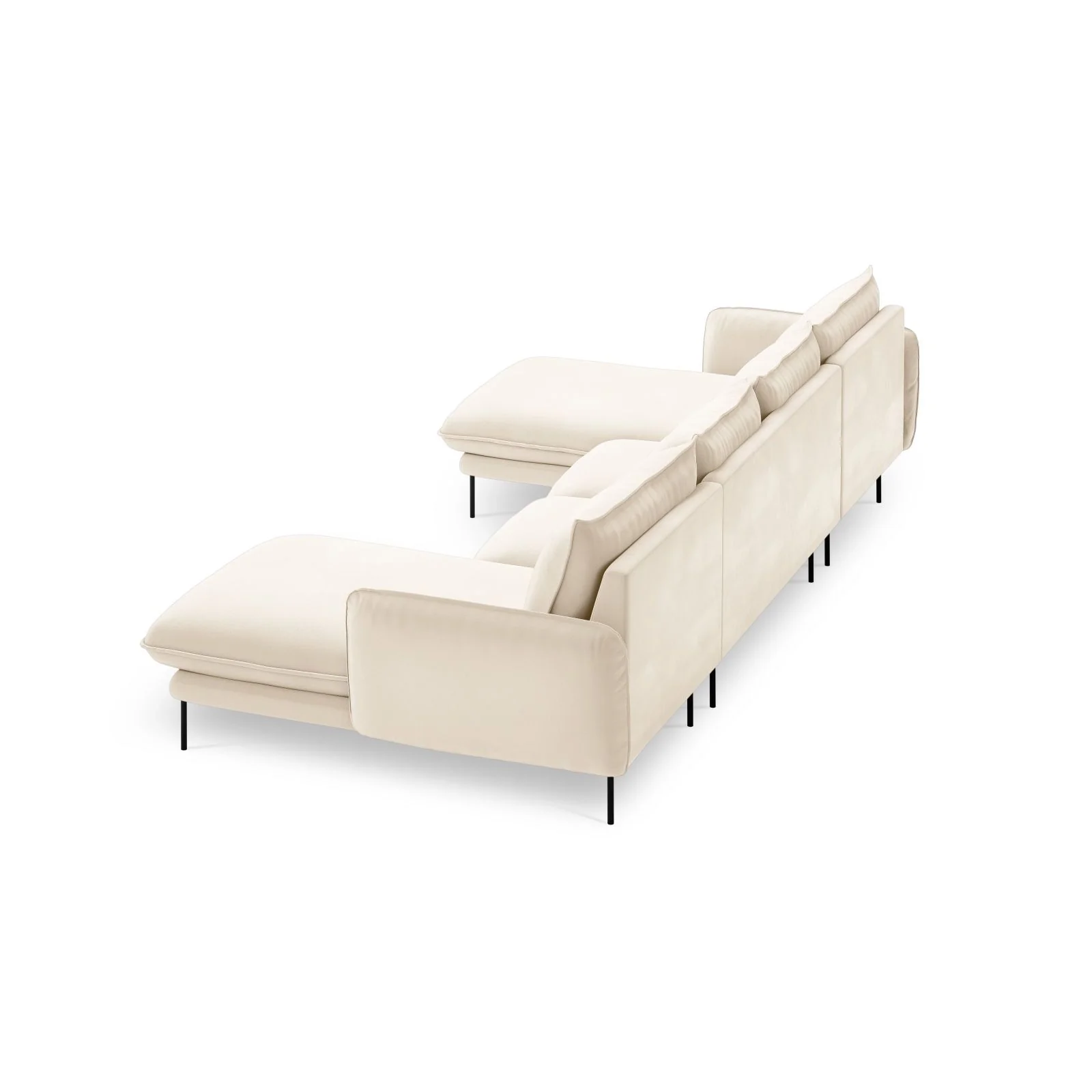 Vienna 6-Sitzer Panorama Sofa aus Samt oder Strukturstoff, 350x170x95 cm - Image 53