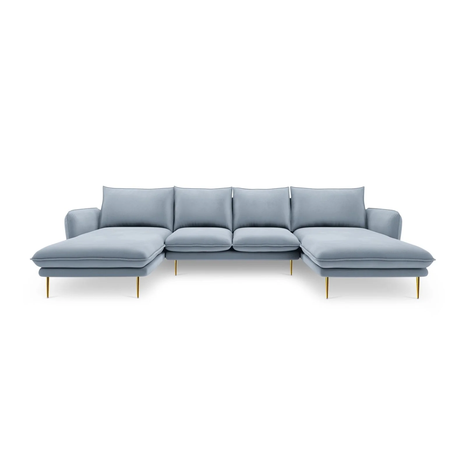 Vienna 6-Sitzer Panorama Sofa aus Samt oder Strukturstoff, 350x170x95 cm - Image 9