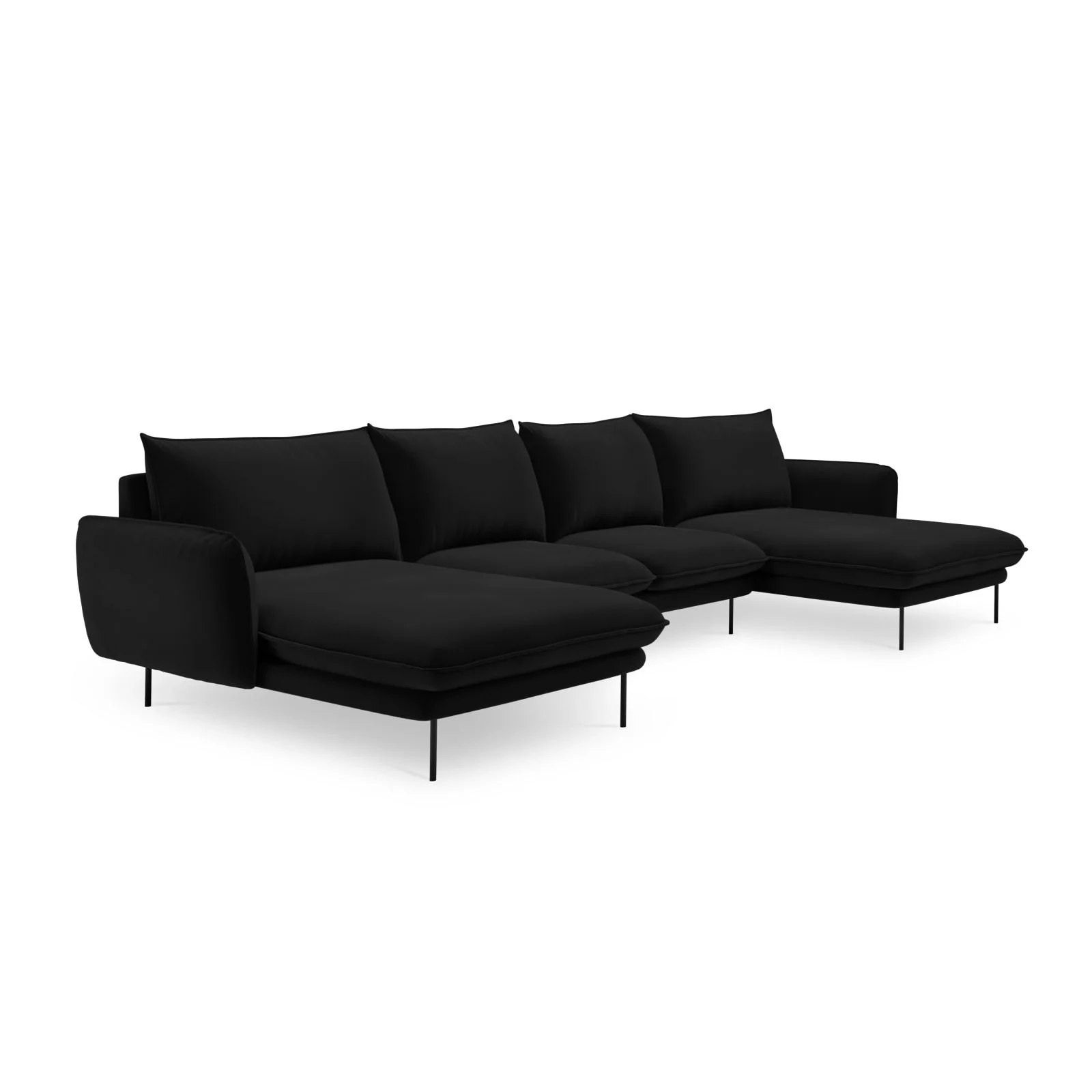 Vienna 6-Sitzer Panorama Sofa aus Samt oder Strukturstoff, 350x170x95 cm - Image 94
