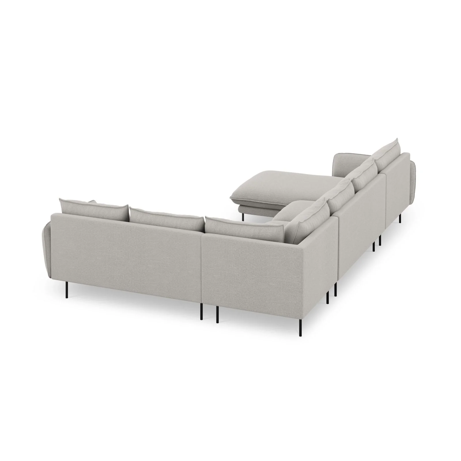 Vienna 7-Sitzer Panorama Ecksofa, Rechte Seite, aus Samt oder Strukturstoff, 330x235x95 cm - Image 143