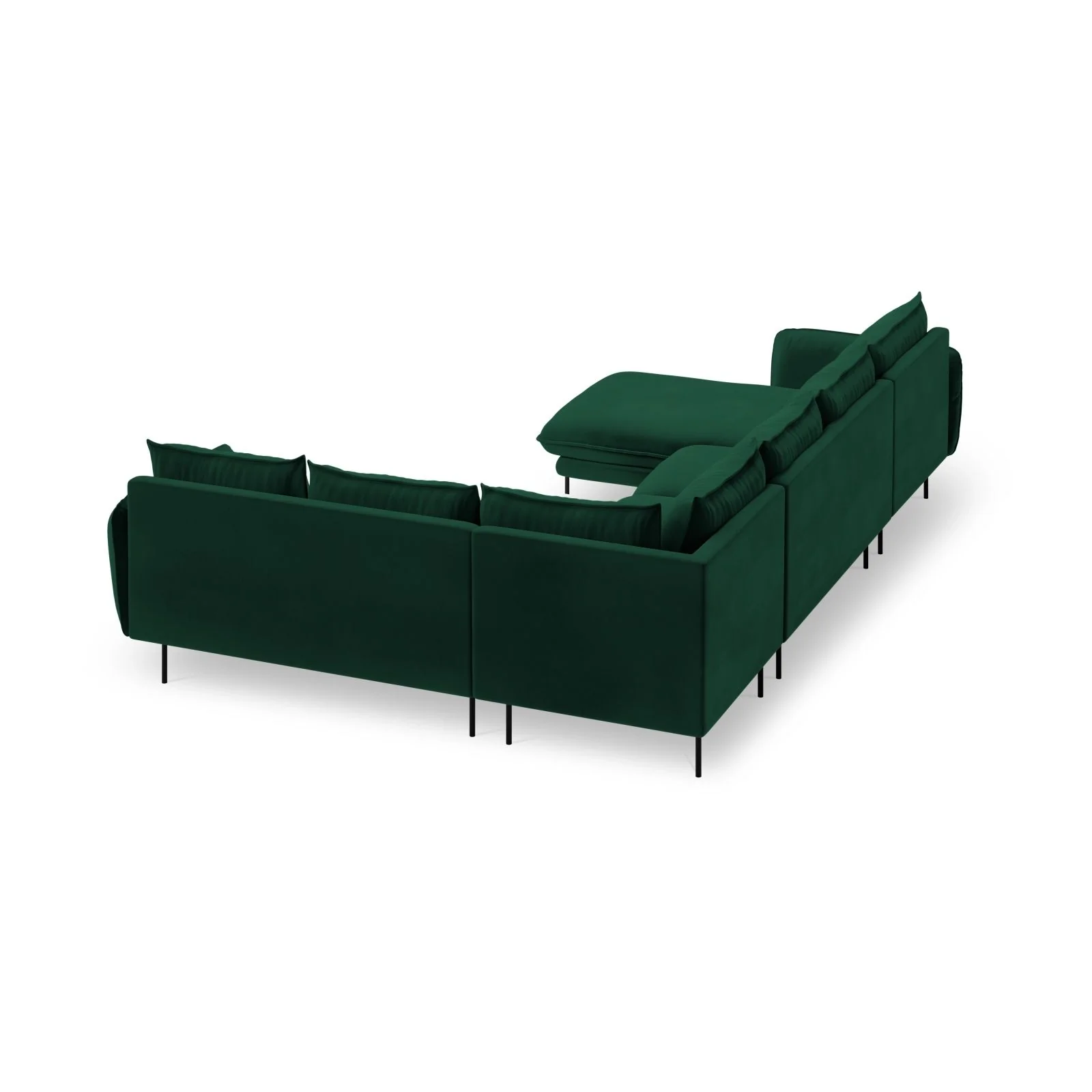 Vienna 7-Sitzer Panorama Ecksofa, Rechte Seite, aus Samt oder Strukturstoff, 330x235x95 cm - Image 77