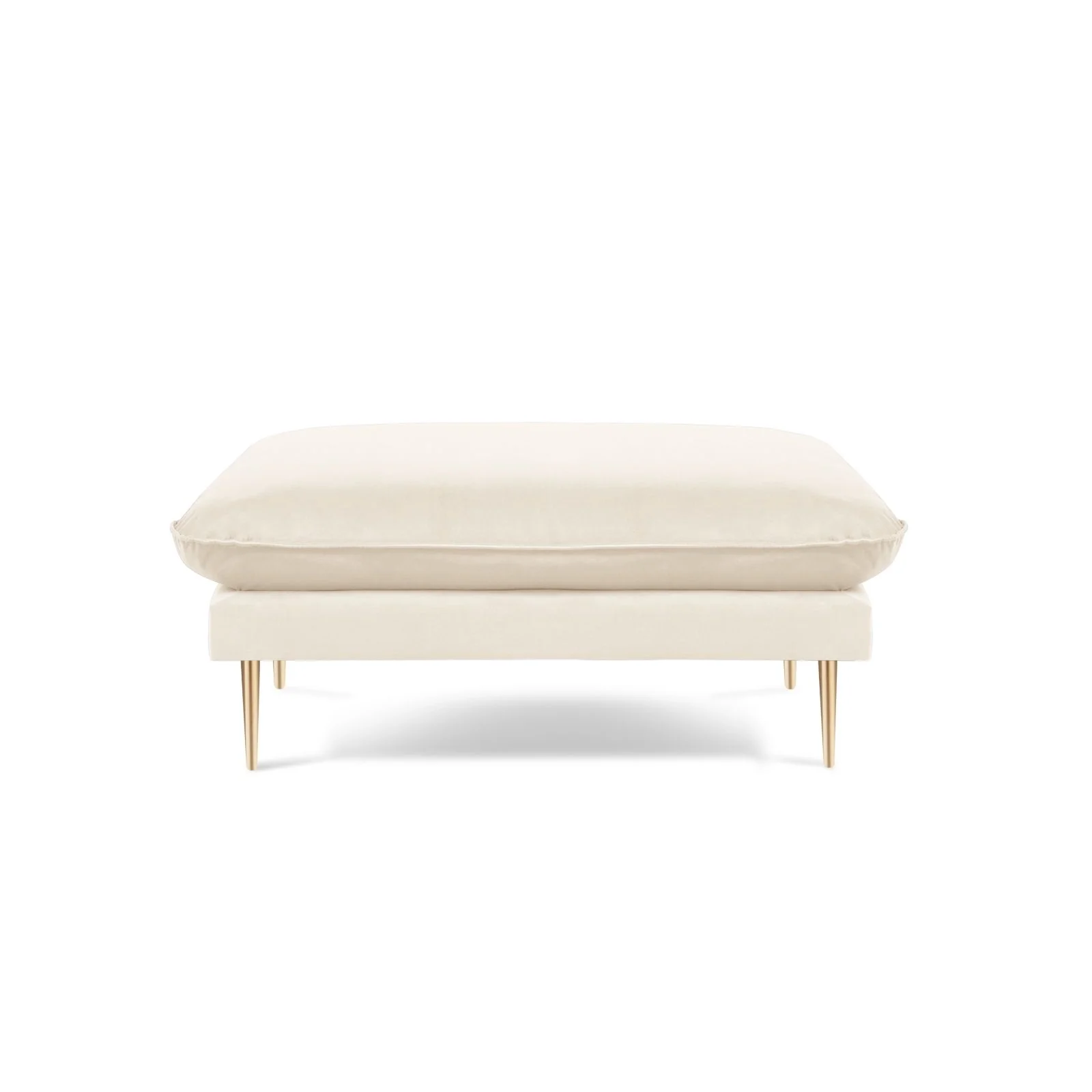 Vienna Pouf aus Samt, Boucle oder Strukturstoff, 93x73x43 cm
