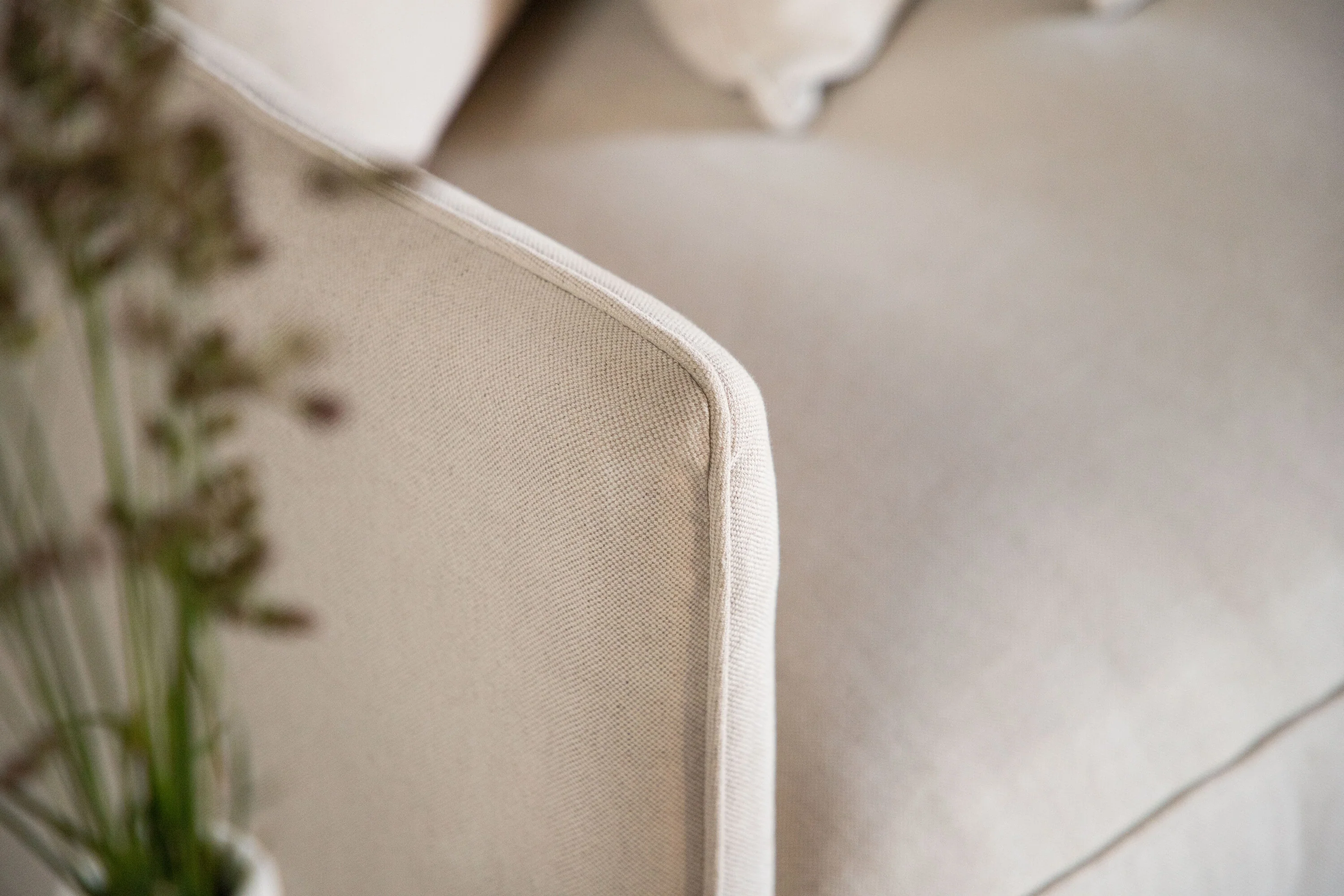 Segelskären 3-Sitzer Sofa - Whitewash / Beige Leinen - Image 5