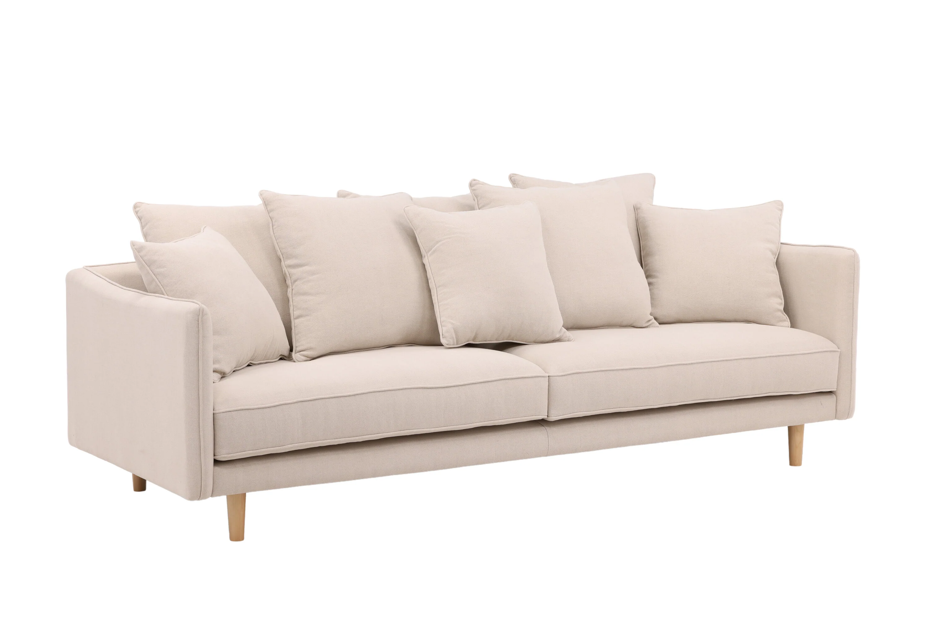 Segelskären 3-Sitzer Sofa - Whitewash / Beige Leinen - Image 6