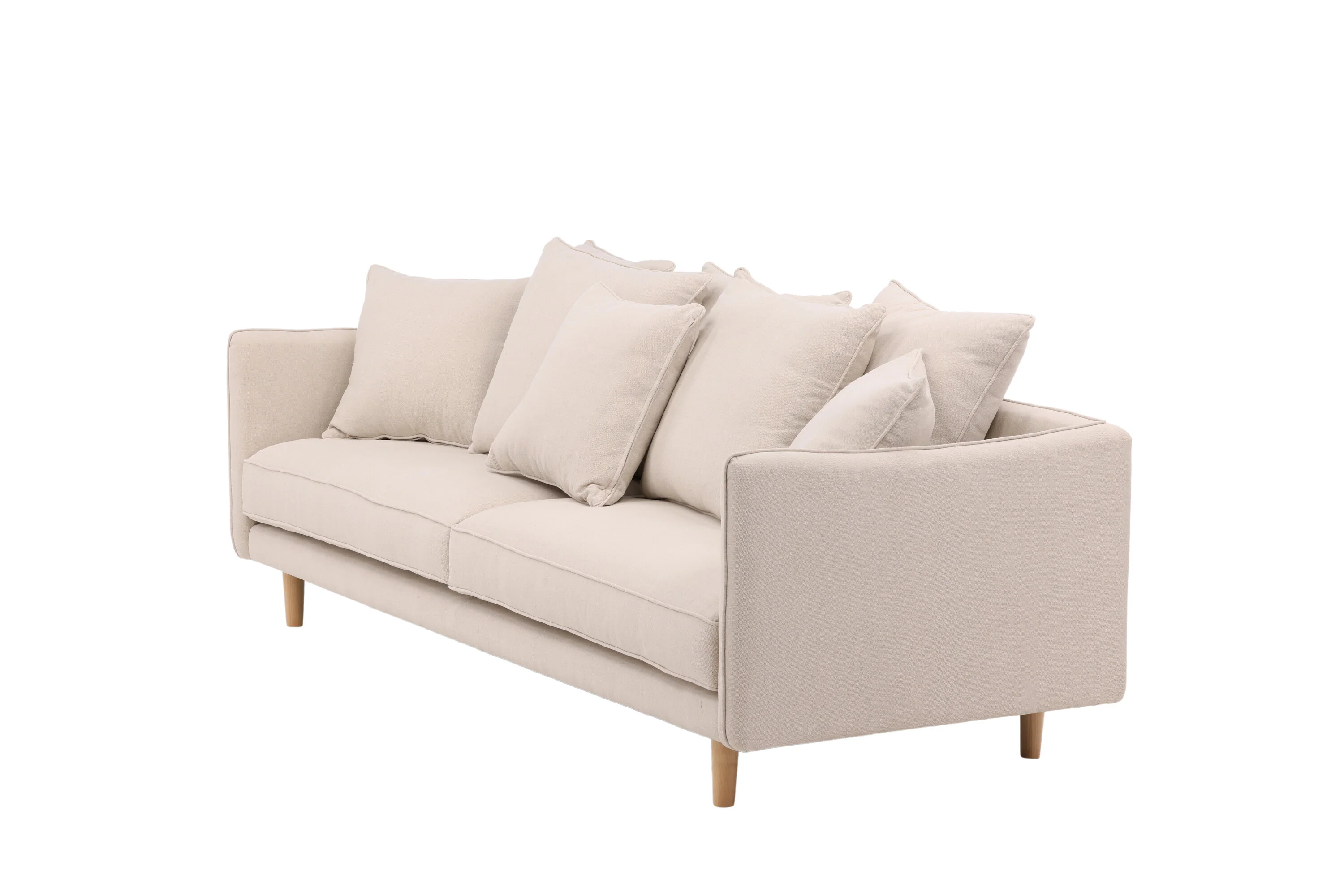 Segelskären 3-Sitzer Sofa - Whitewash / Beige Leinen - Image 9