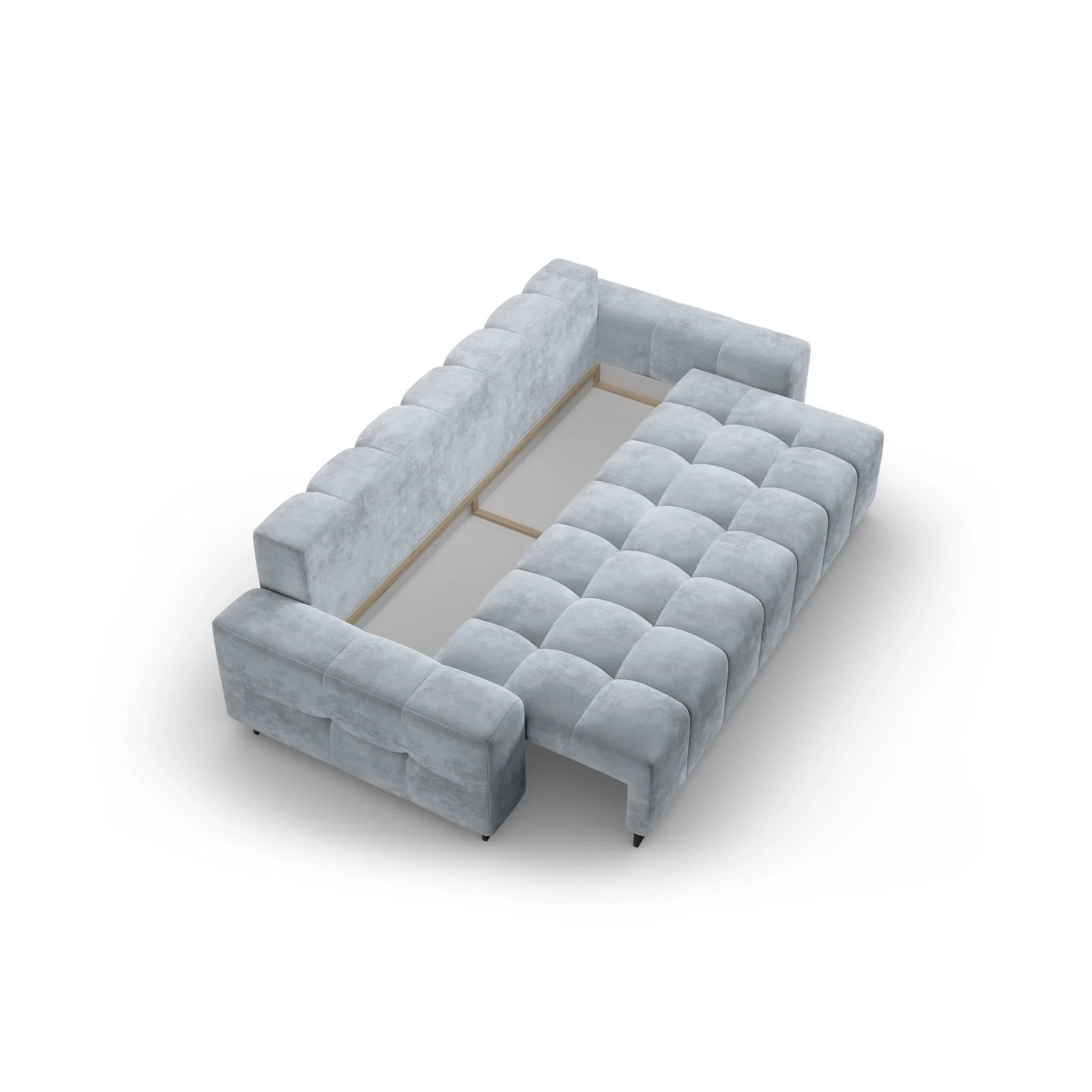 Wicklow 3-Sitzer Sofa mit Schlaffunktion und Stauraum, aus Samt, 250x105x90 cm - Image 52
