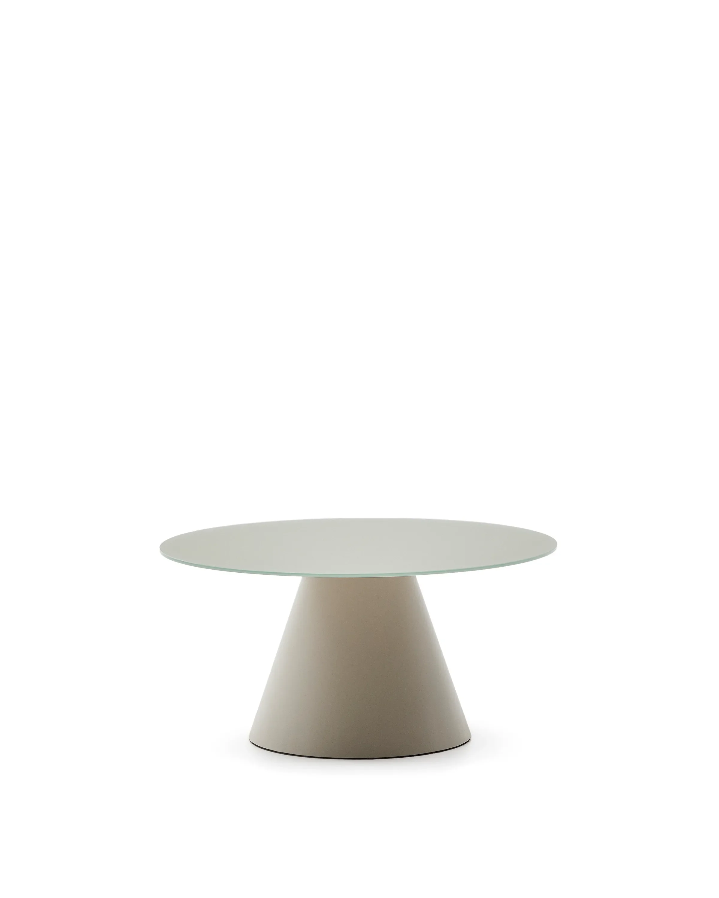 Wilshire Couchtisch aus gehärtetem Milchglas und Metall Ø 80 cm - Image 7