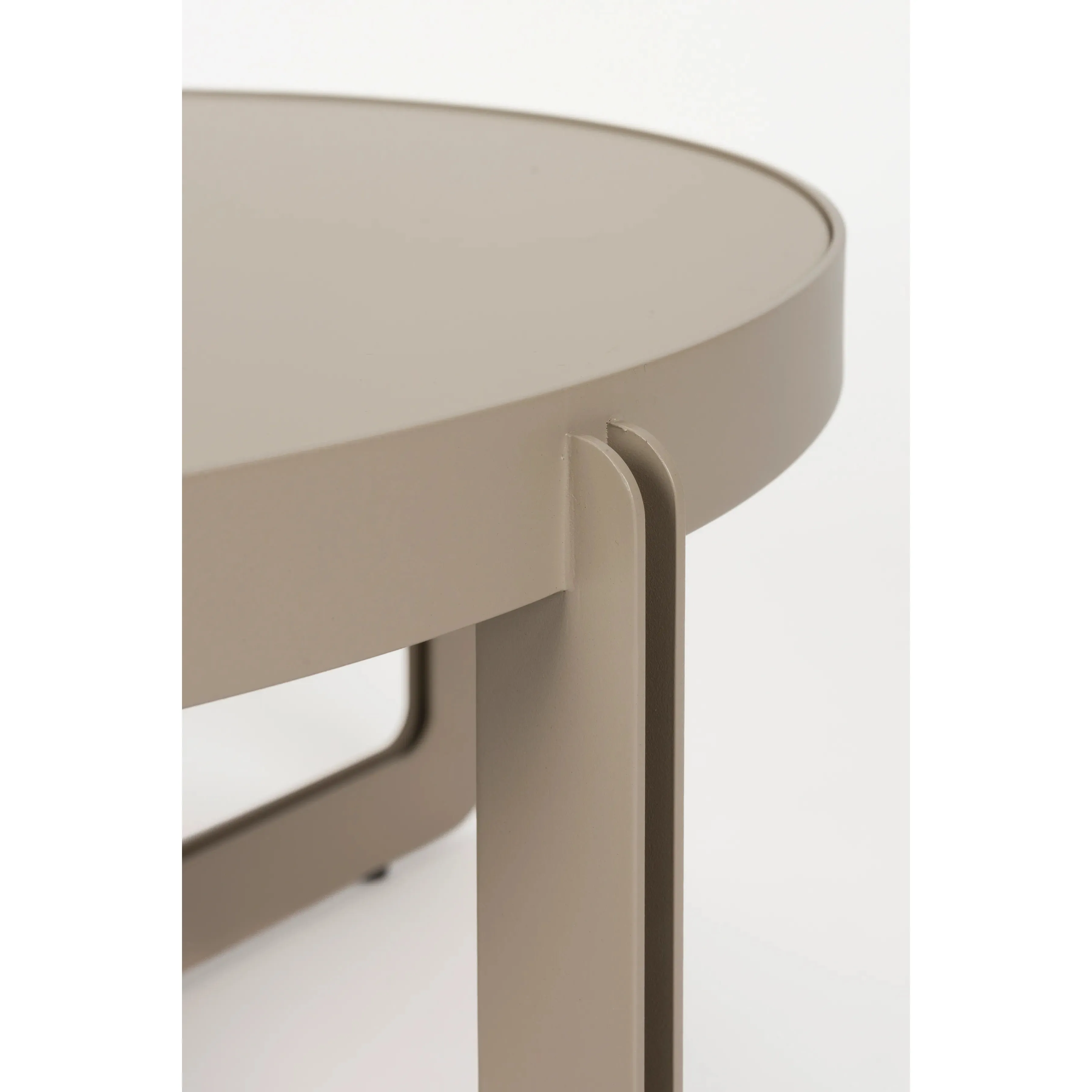 Couchtisch Centre Rund Beige 68x68cm - Image 5