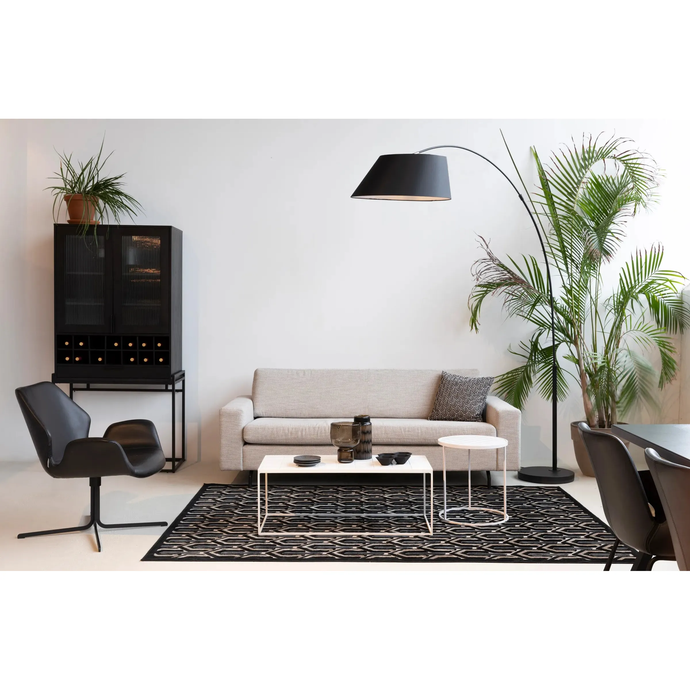 Glazed Couchtisch Weiss 93x43cm - Image 8