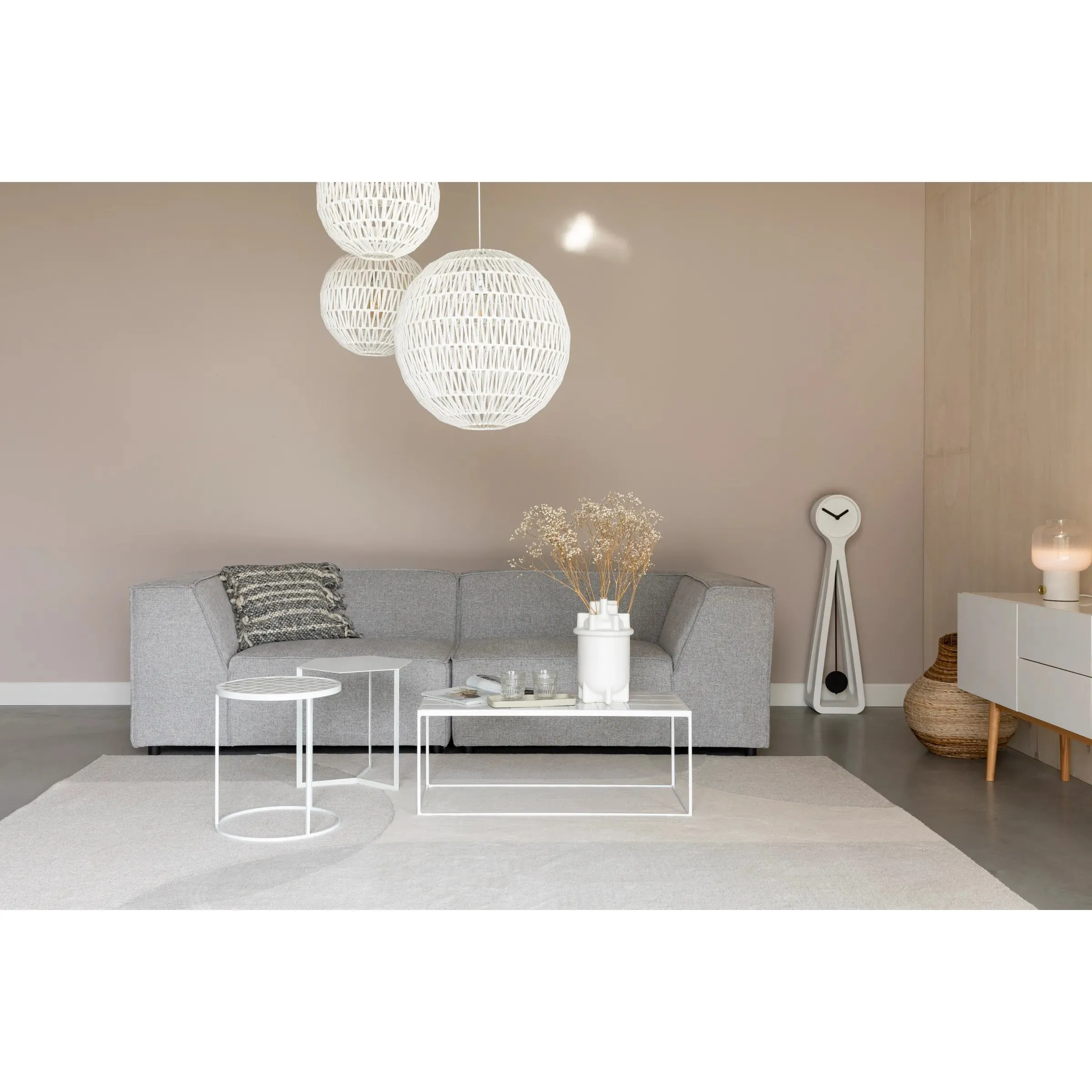 Glazed Couchtisch Weiss 93x43cm - Image 9