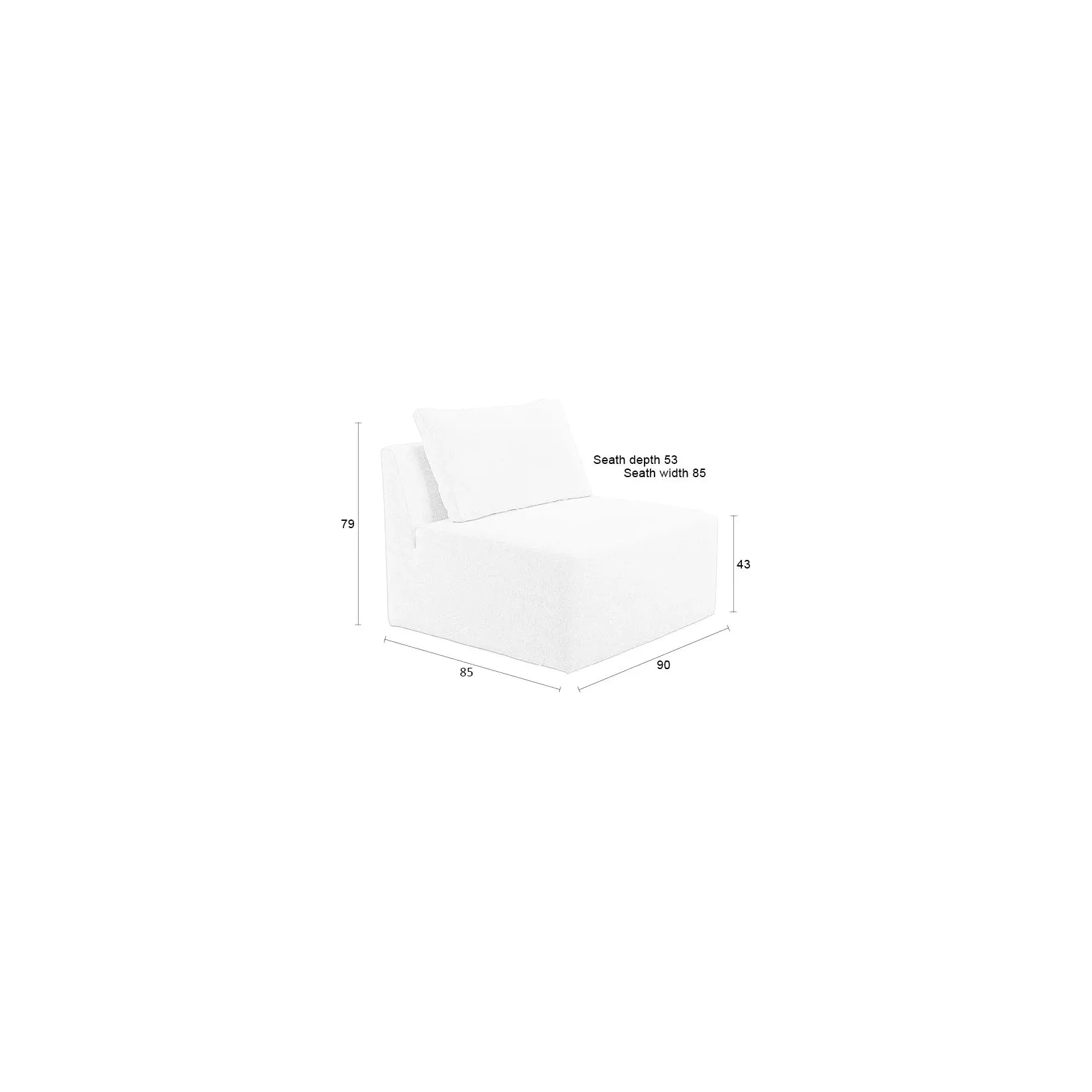 Prosper Sofa Element 1-Sitzer Sand 85x90cm - Image 12